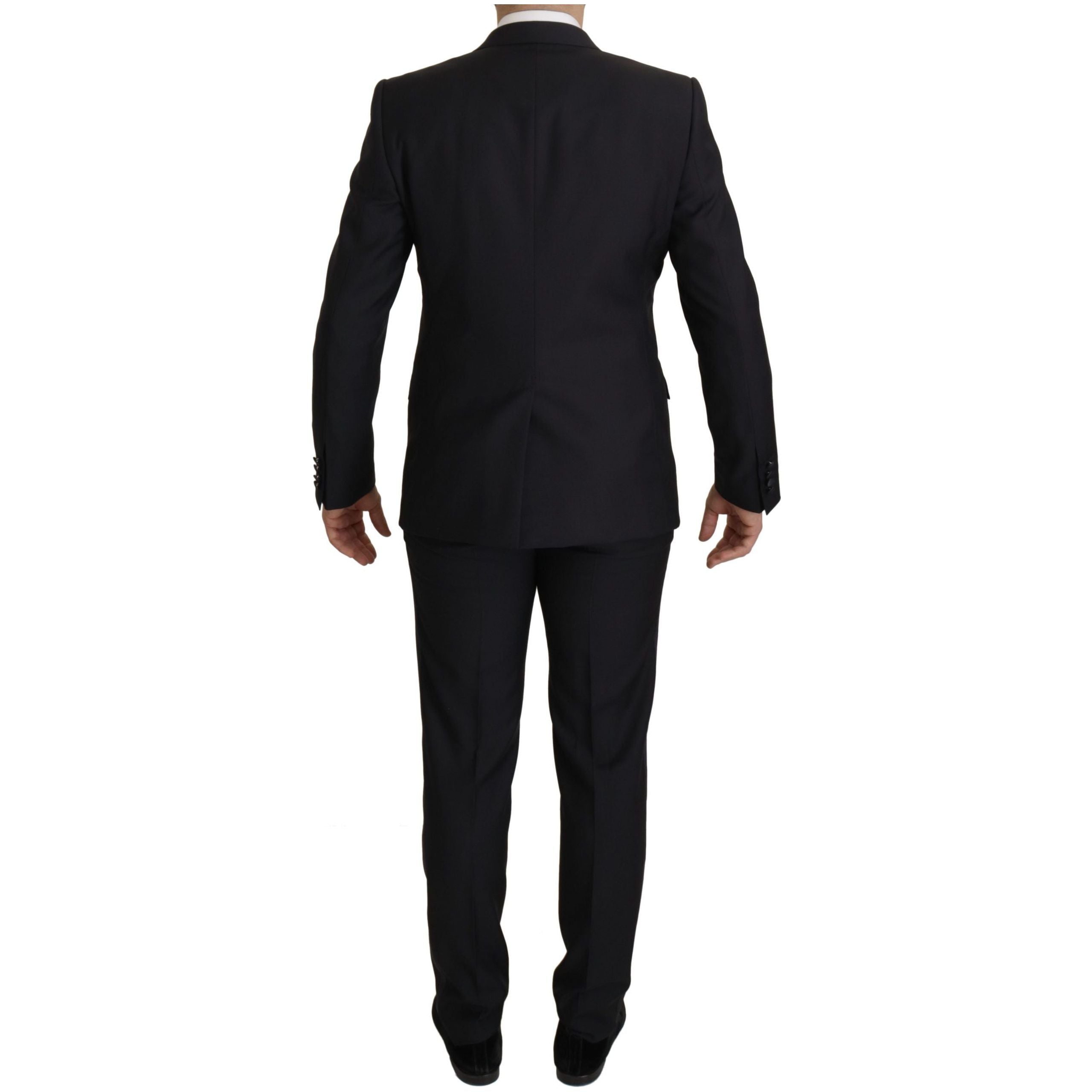 Dolce & Gabbana Black Wool Blend Three-Piece Suit