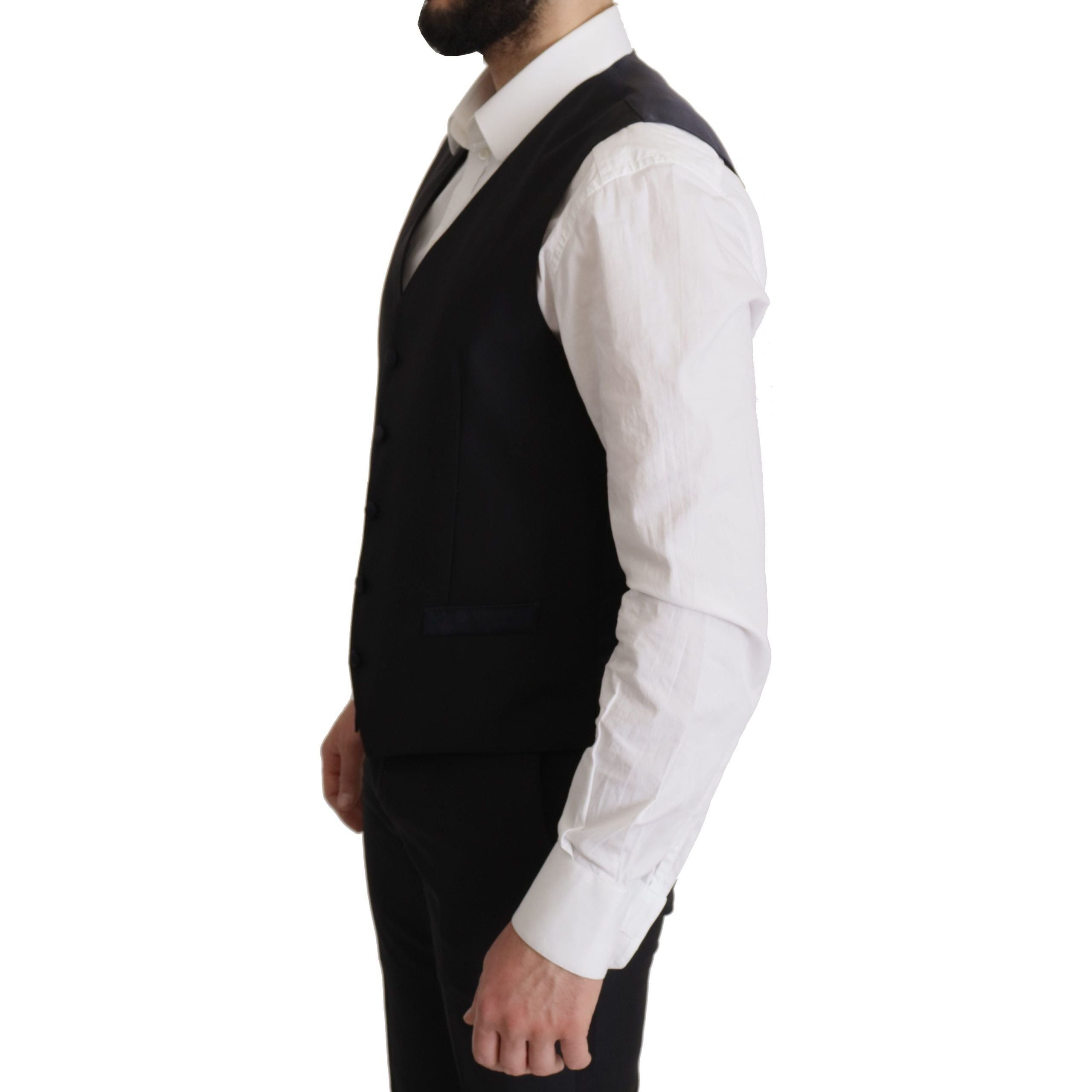 Dolce & Gabbana Black Wool Blend Three-Piece Suit