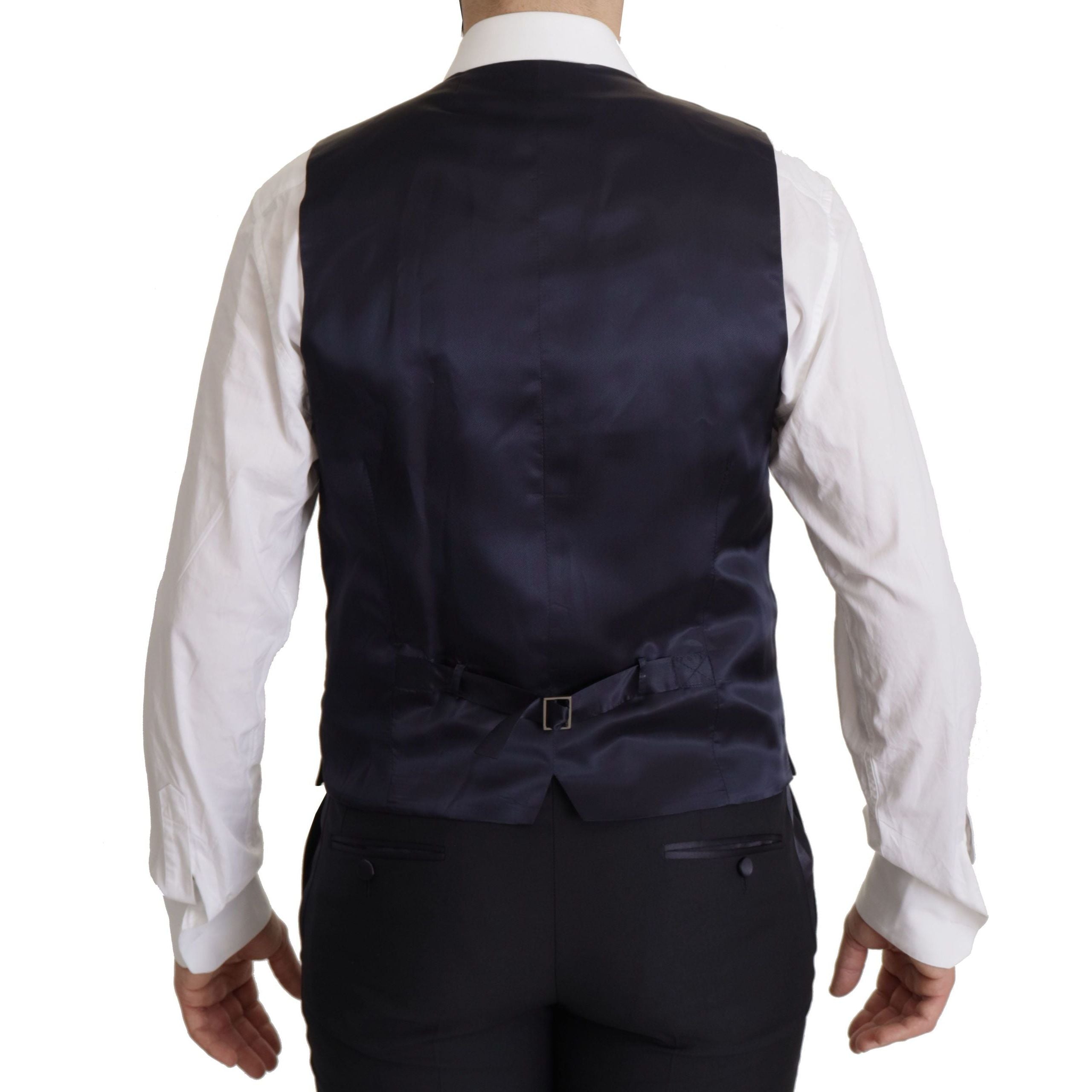 Dolce & Gabbana Black Wool Blend Three-Piece Suit