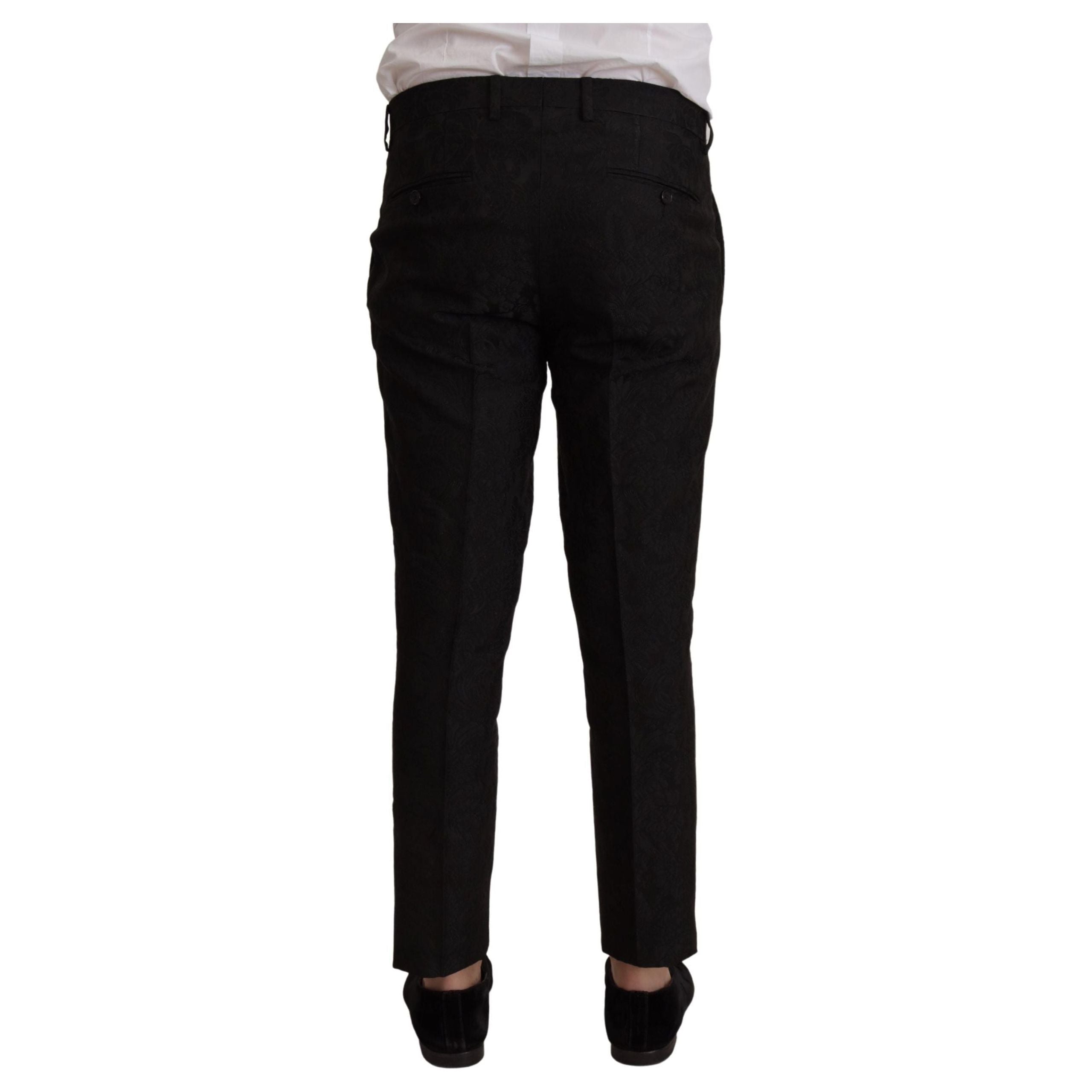 Dolce & Gabbana Black Silk Two-Piece Martini Suit