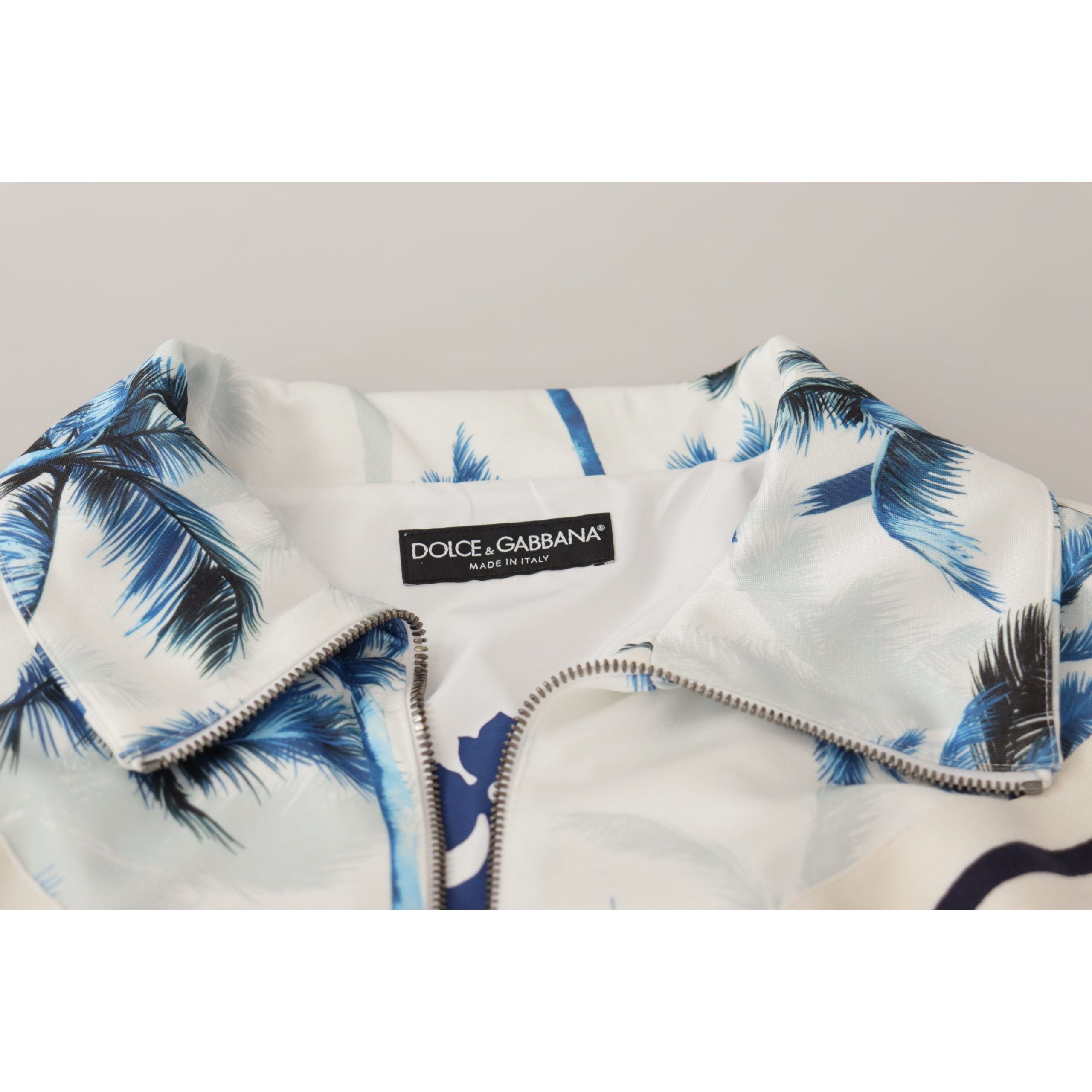 Dolce & Gabbana Multicolor Cotton Full Zip Sweater Elegance