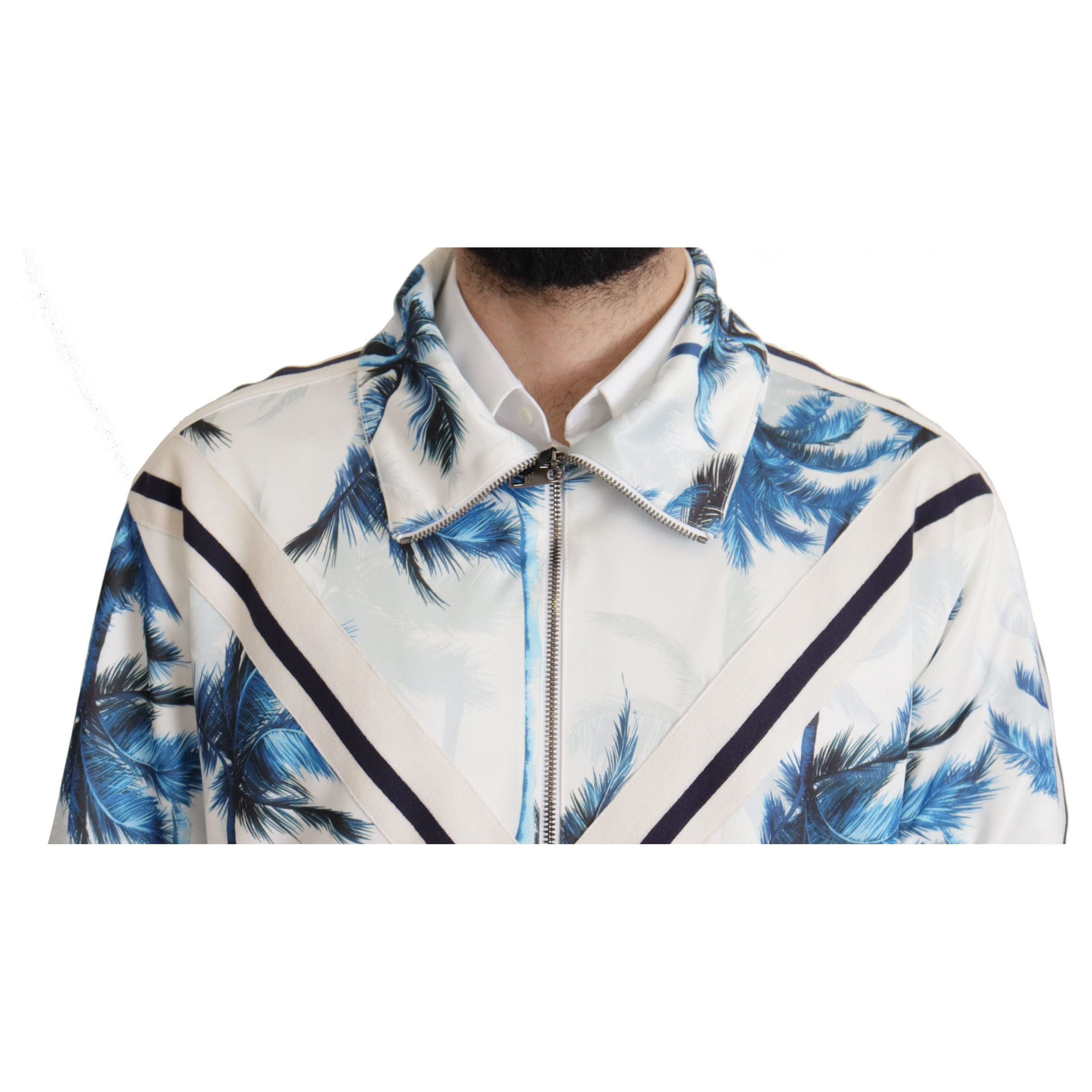 Dolce & Gabbana Multicolor Cotton Full Zip Sweater Elegance