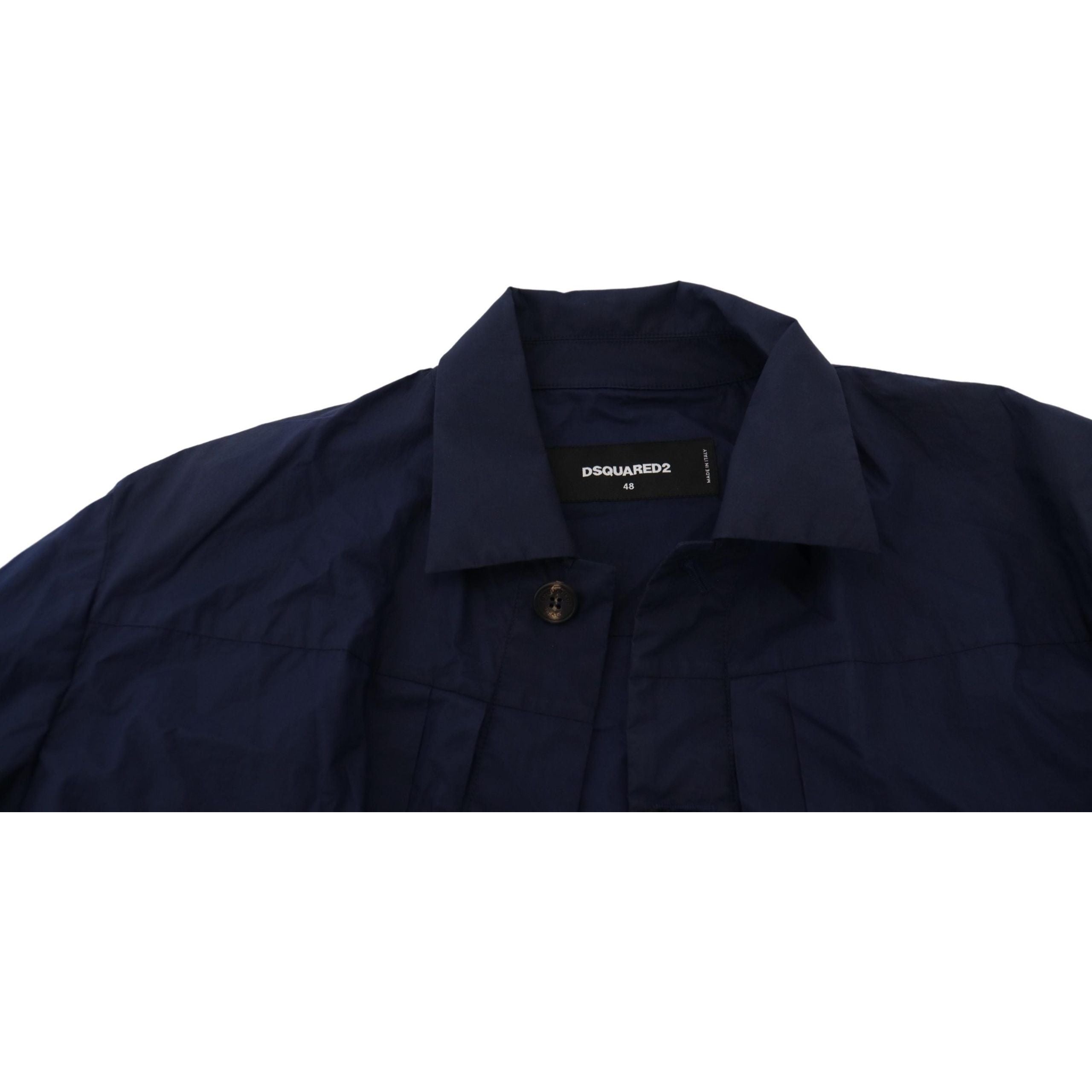 Dsquared² Svelte Dark Blue Cotton Shirt for Elevated Style