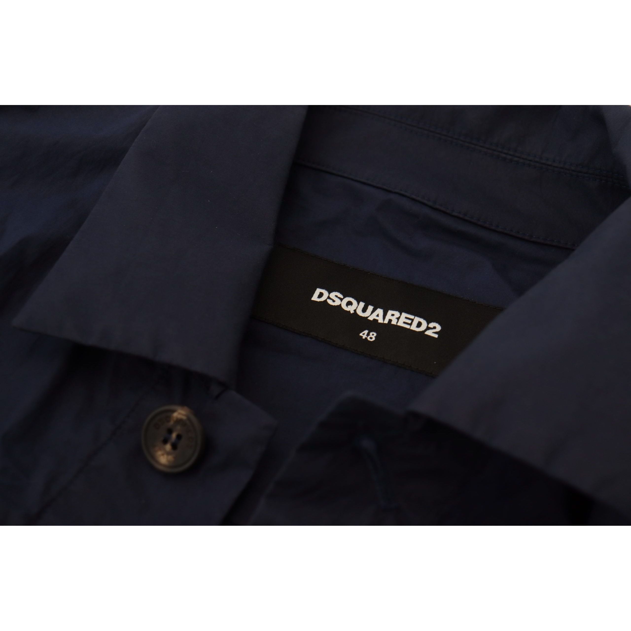Dsquared² Svelte Dark Blue Cotton Shirt for Elevated Style