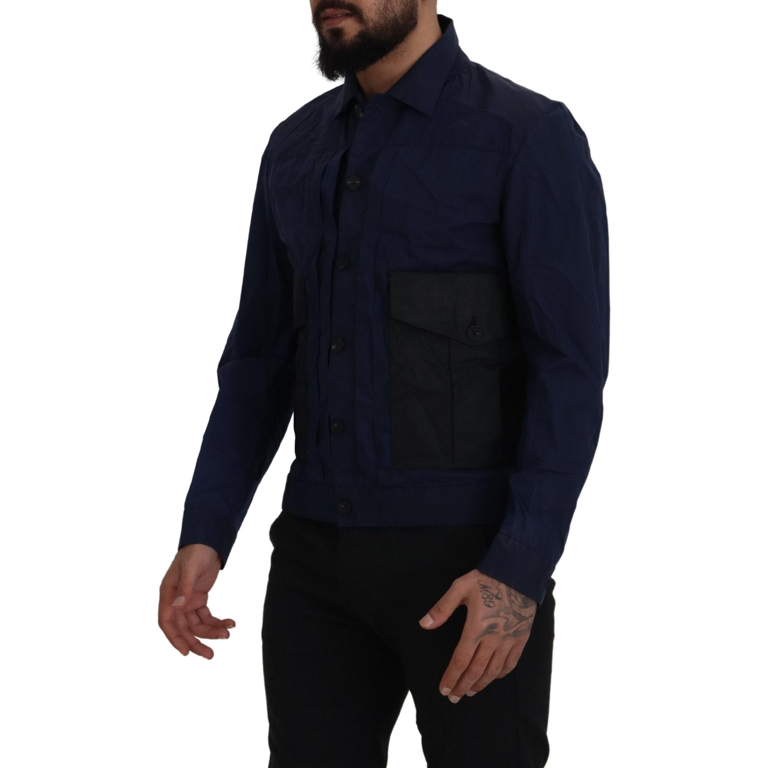 Dsquared² Svelte Dark Blue Cotton Shirt for Elevated Style