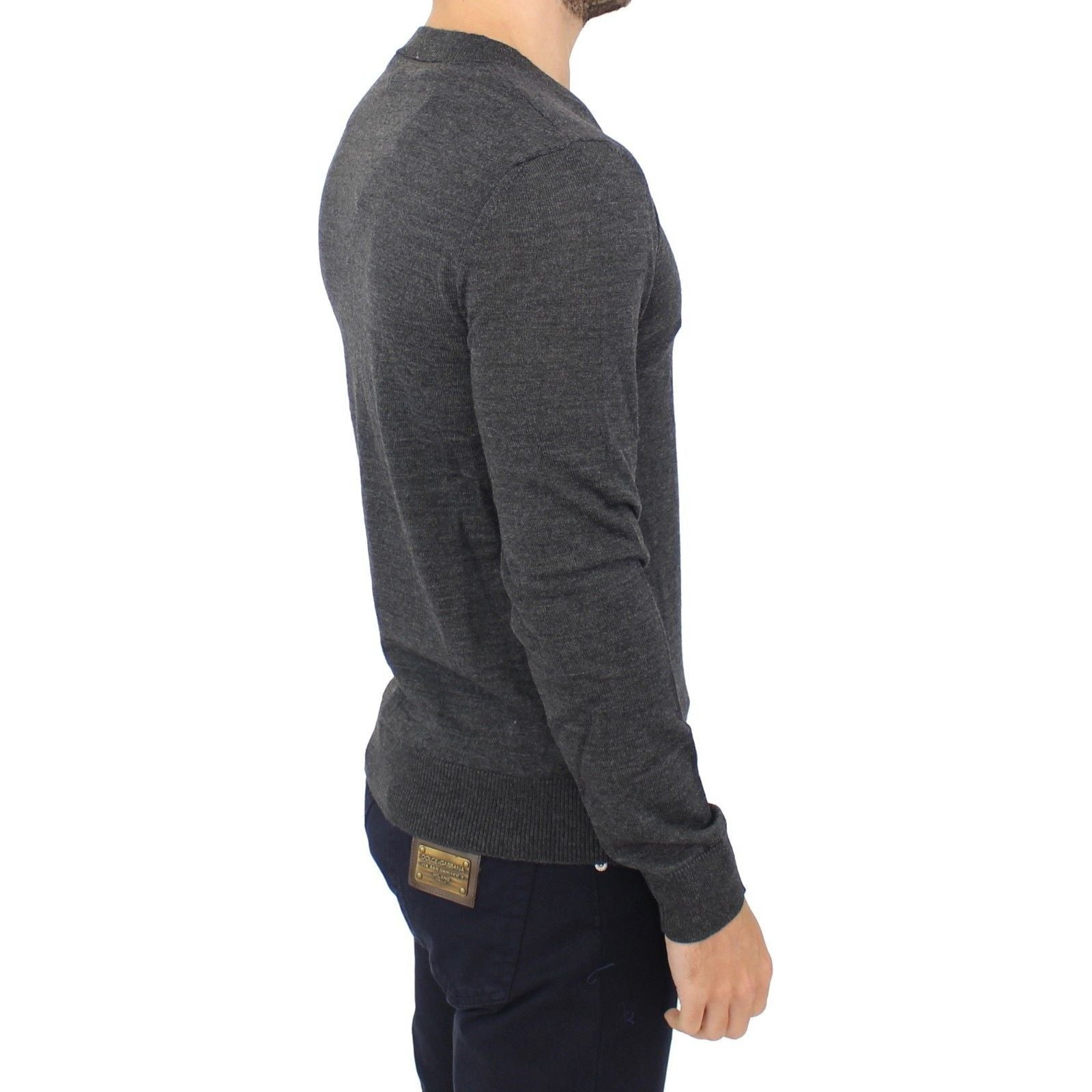 Ermanno Scervino Chic Gray Wool Blend Pullover Sweater