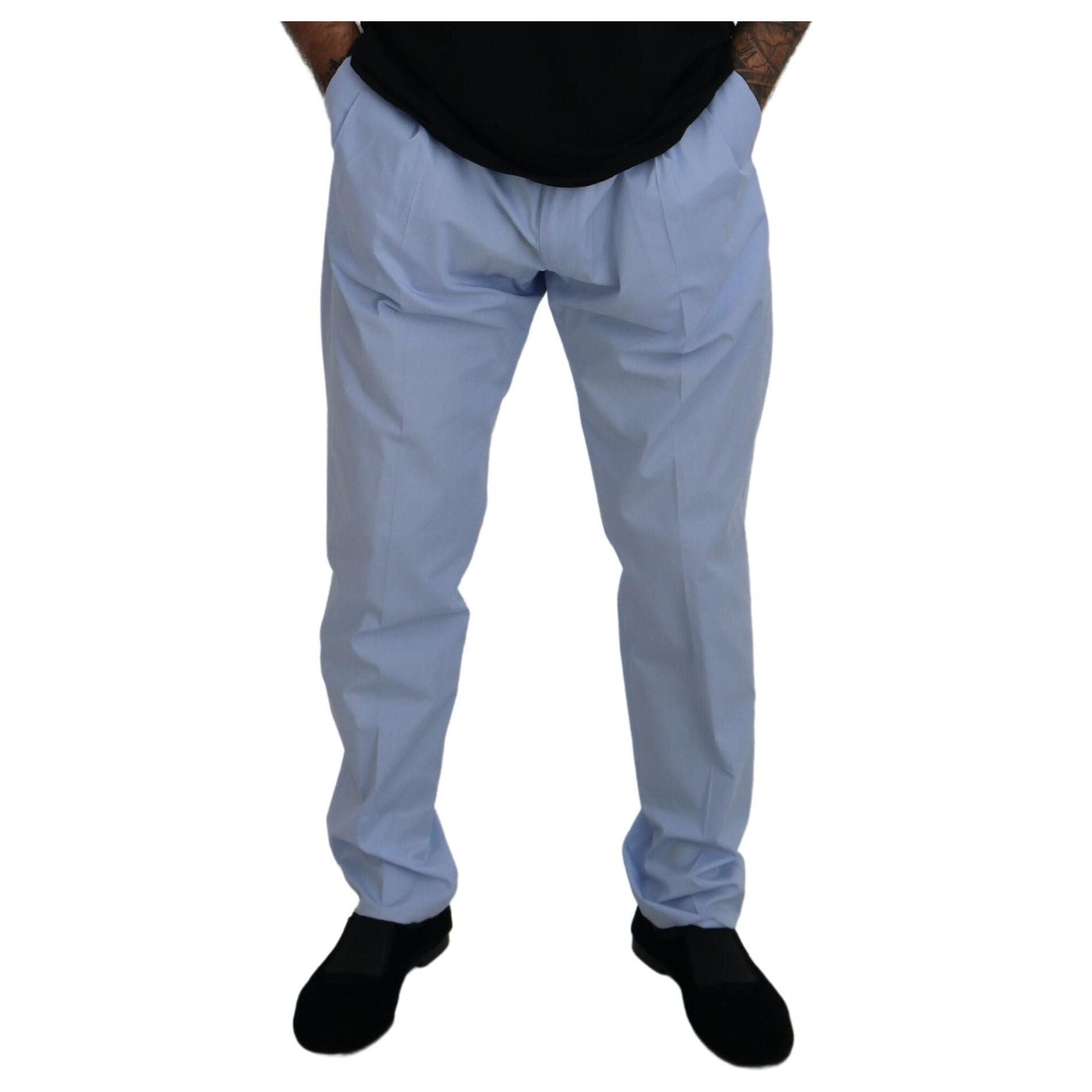 Dolce & Gabbana Light Blue Cotton Chinos