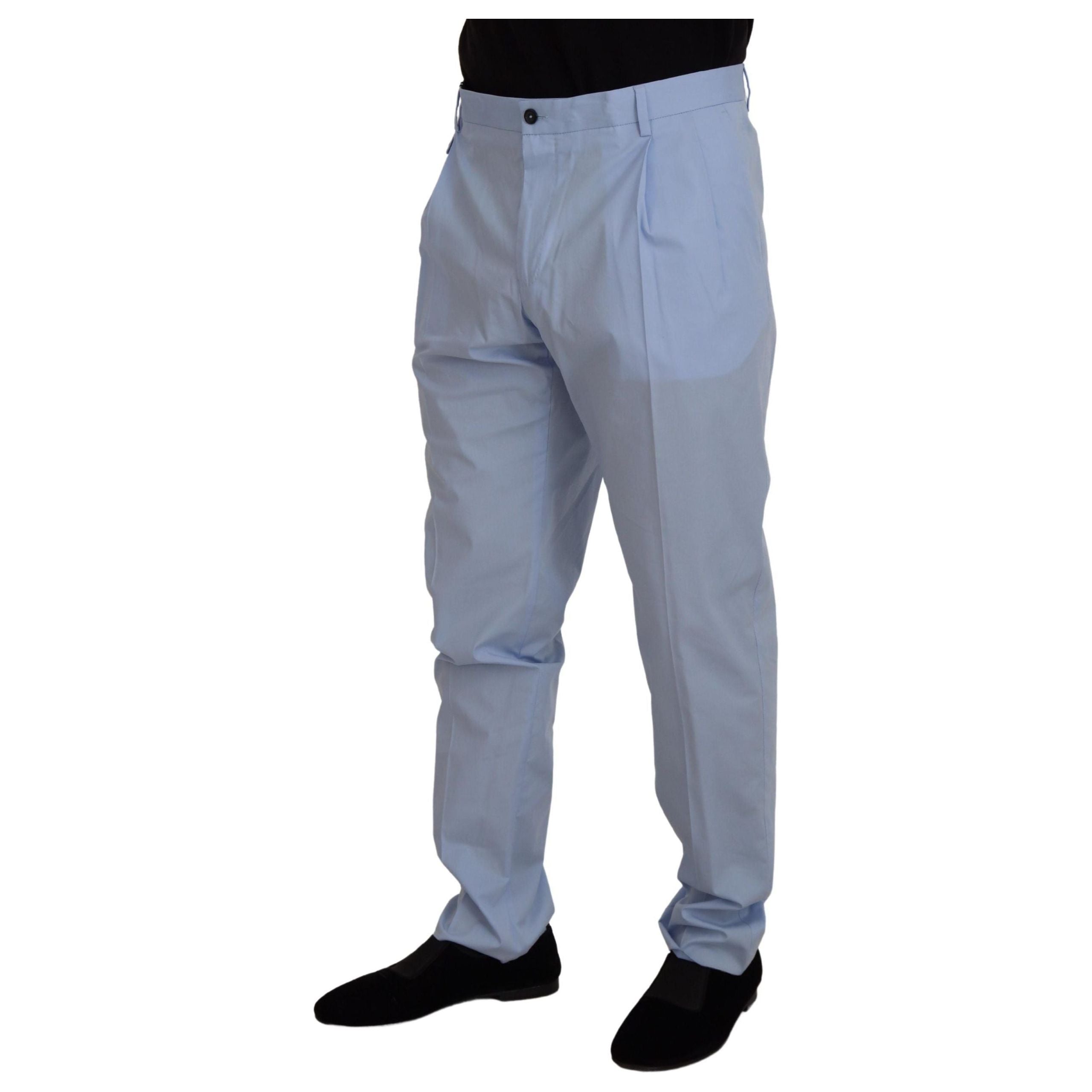 Dolce & Gabbana Light Blue Cotton Chinos