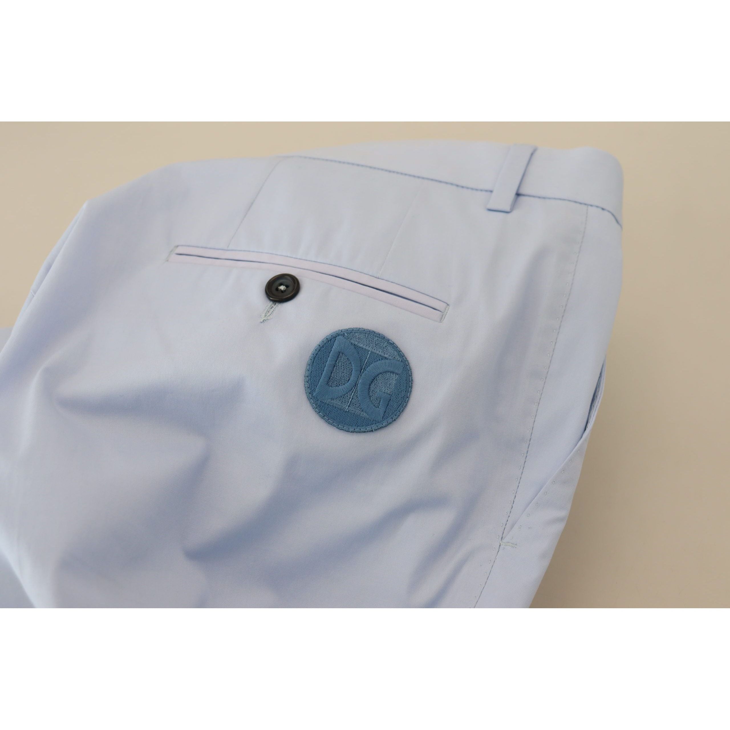 Dolce & Gabbana Light Blue Cotton Chinos