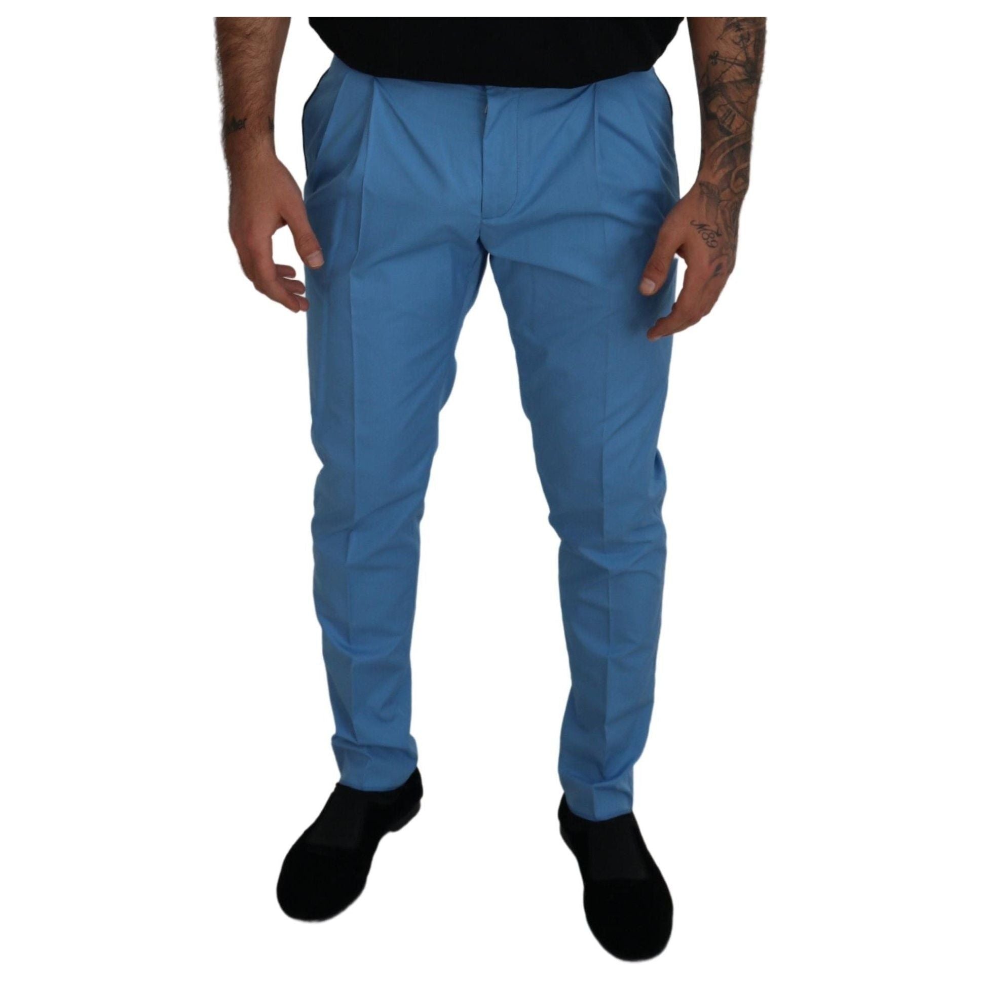 Dolce & Gabbana Elegant Slim Fit Chinos - Indulge in Italian Luxury