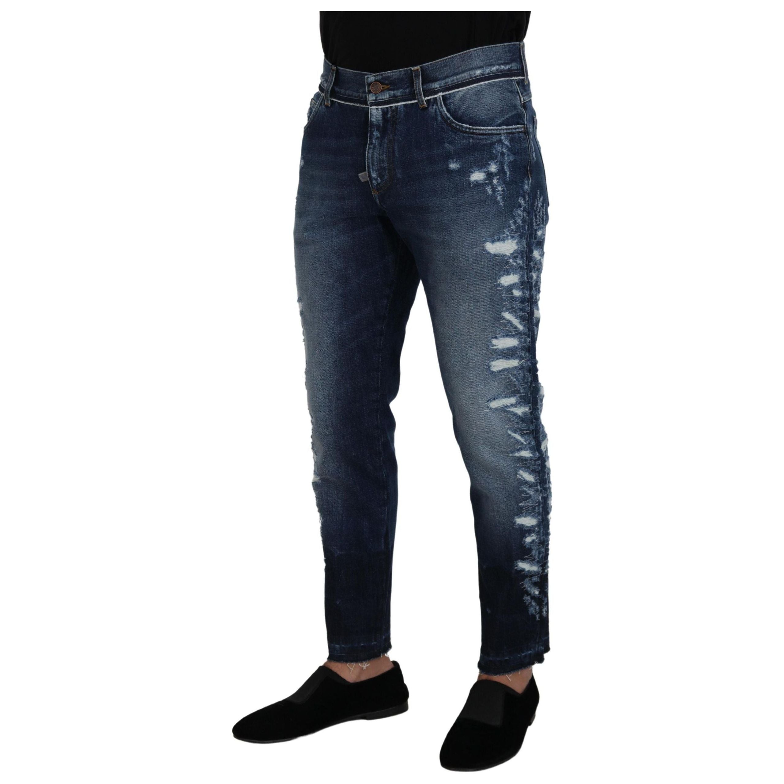 Dolce & Gabbana Blue Denim Regular Fit Jeans Collection