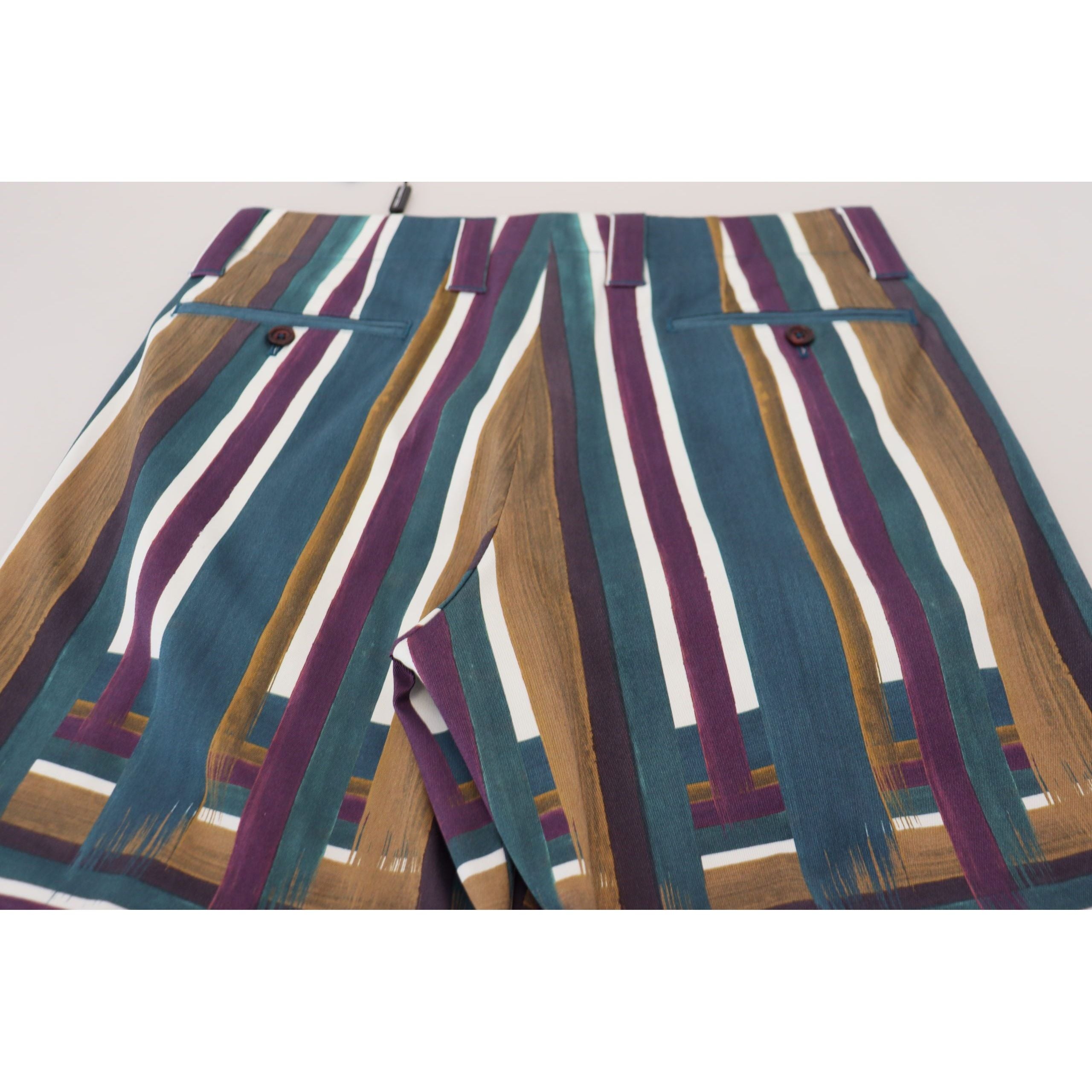 Dolce & Gabbana Multicolor Cotton Chino Shorts - Regular Fit