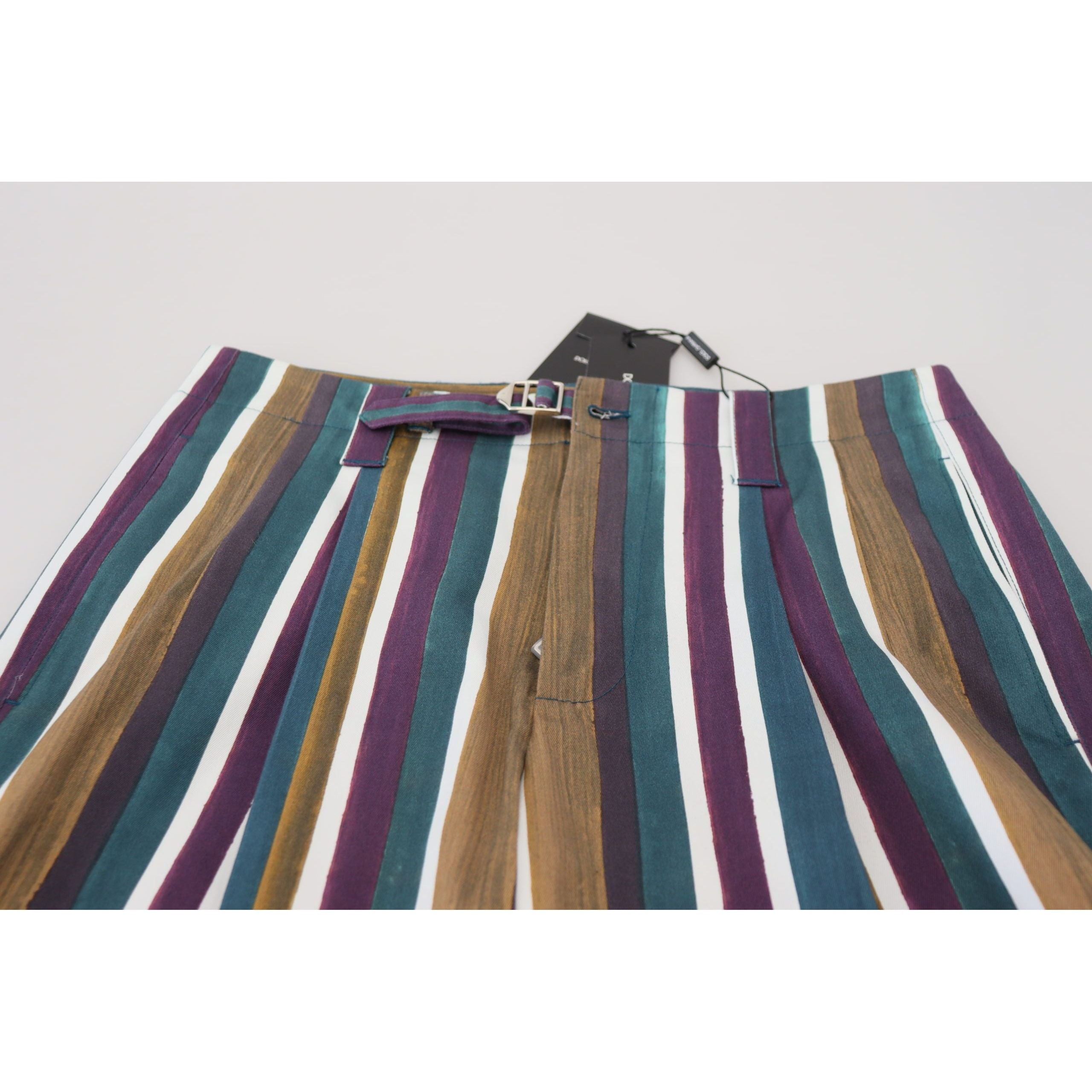 Dolce & Gabbana Multicolor Cotton Chino Shorts - Regular Fit