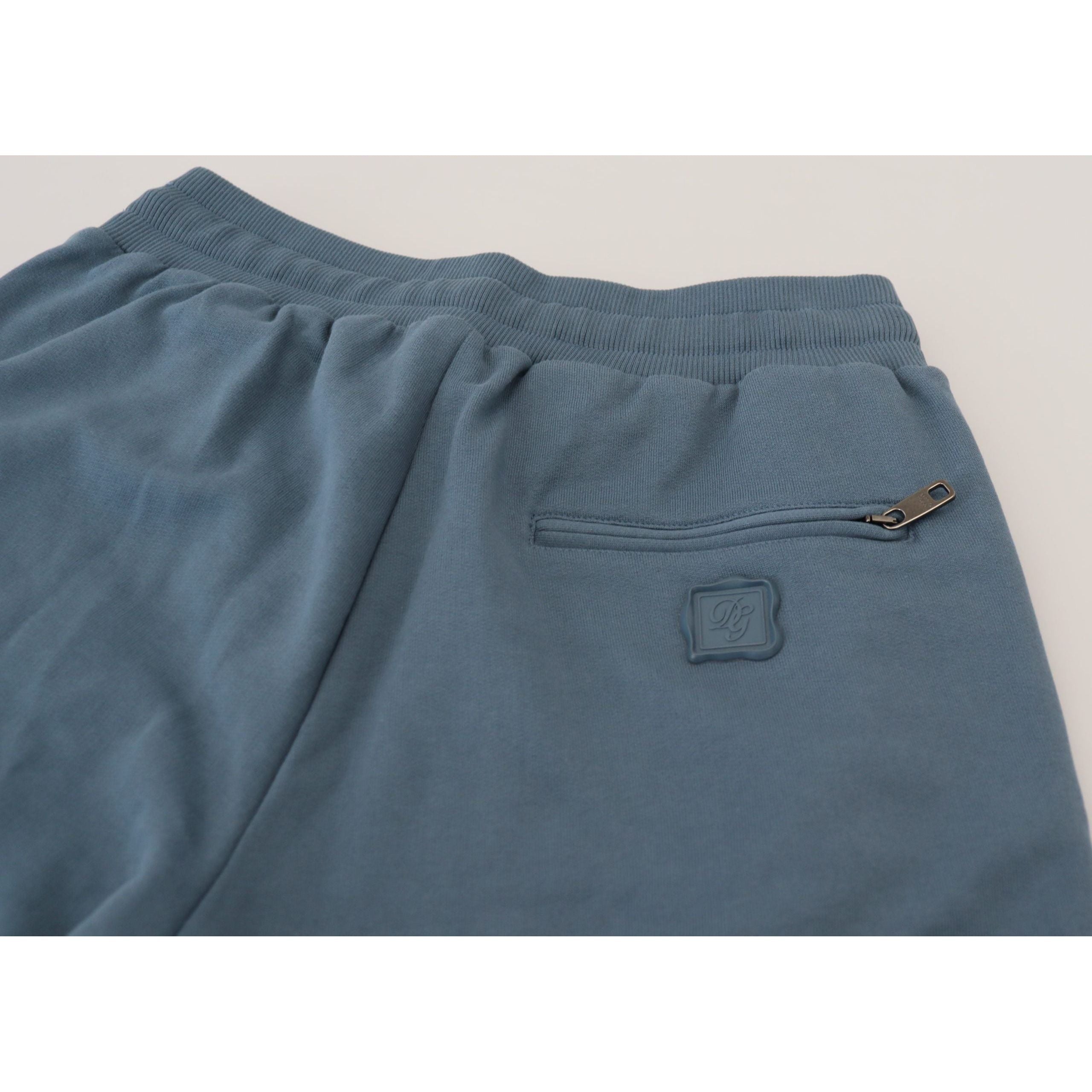 Dolce & Gabbana Blue Cotton Bermuda Shorts - Regular Fit