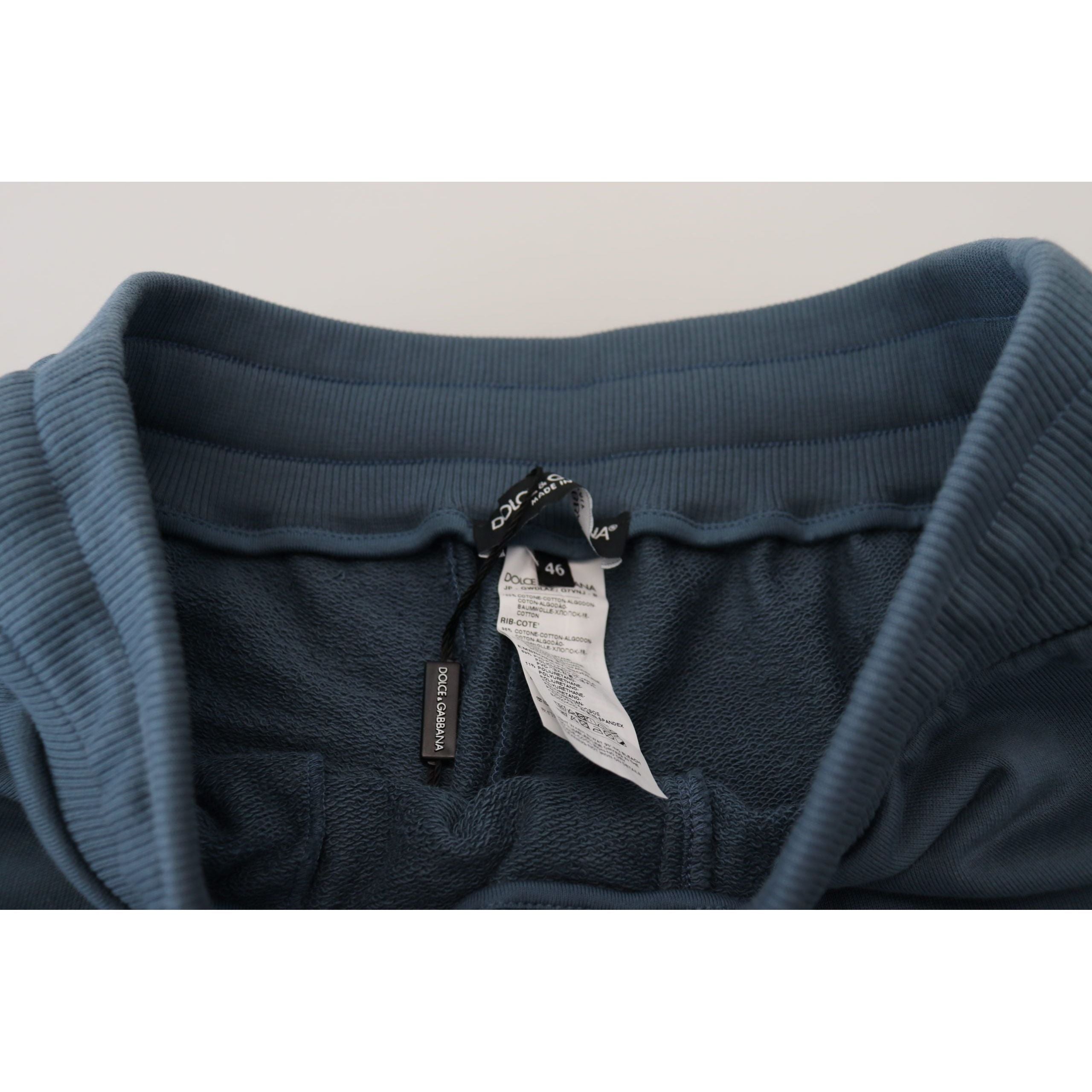 Dolce & Gabbana Blue Cotton Bermuda Shorts - Regular Fit