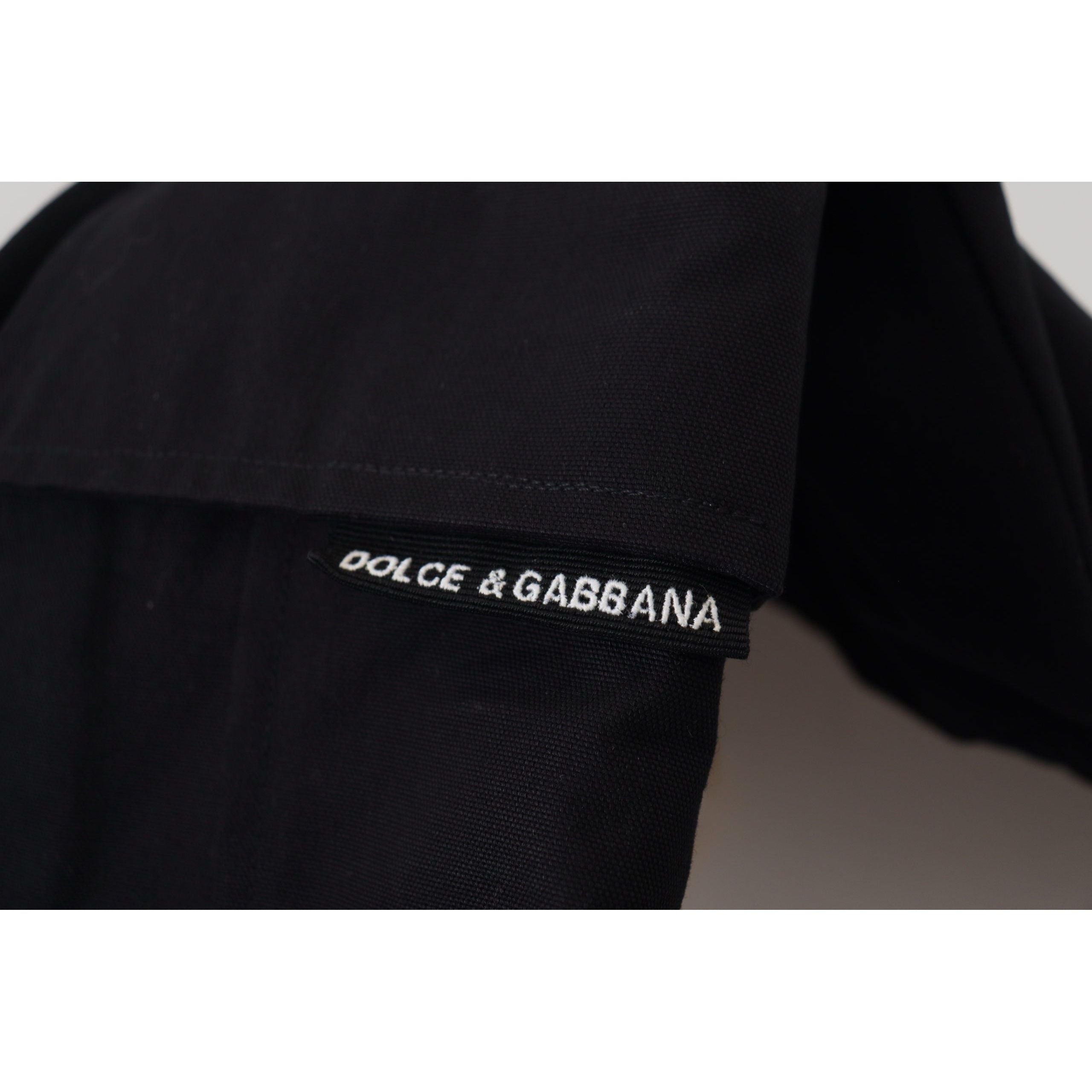 Dolce & Gabbana Black Cotton Bermuda Shorts