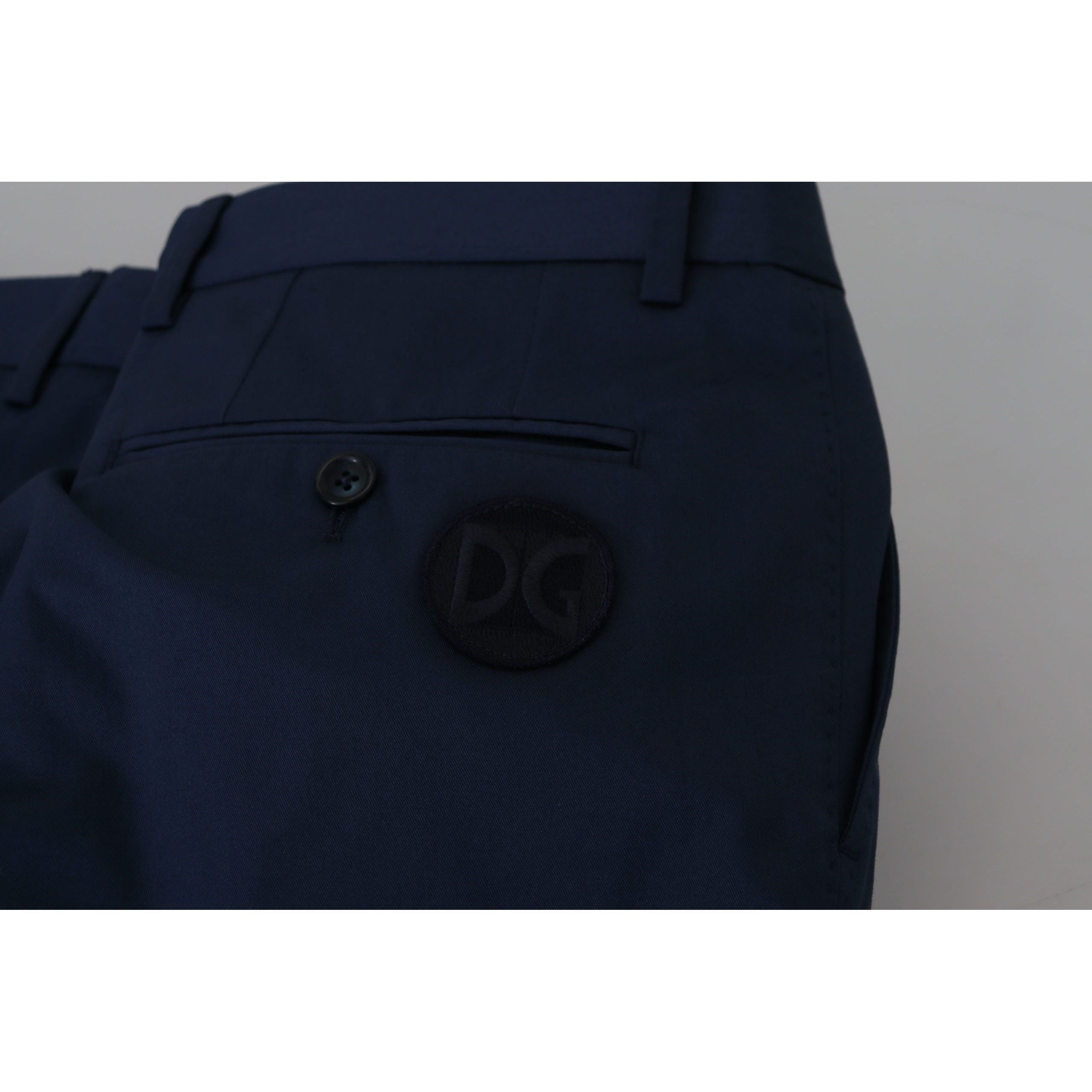 Dolce & Gabbana Blue Cotton Chino Shorts – Regular Fit