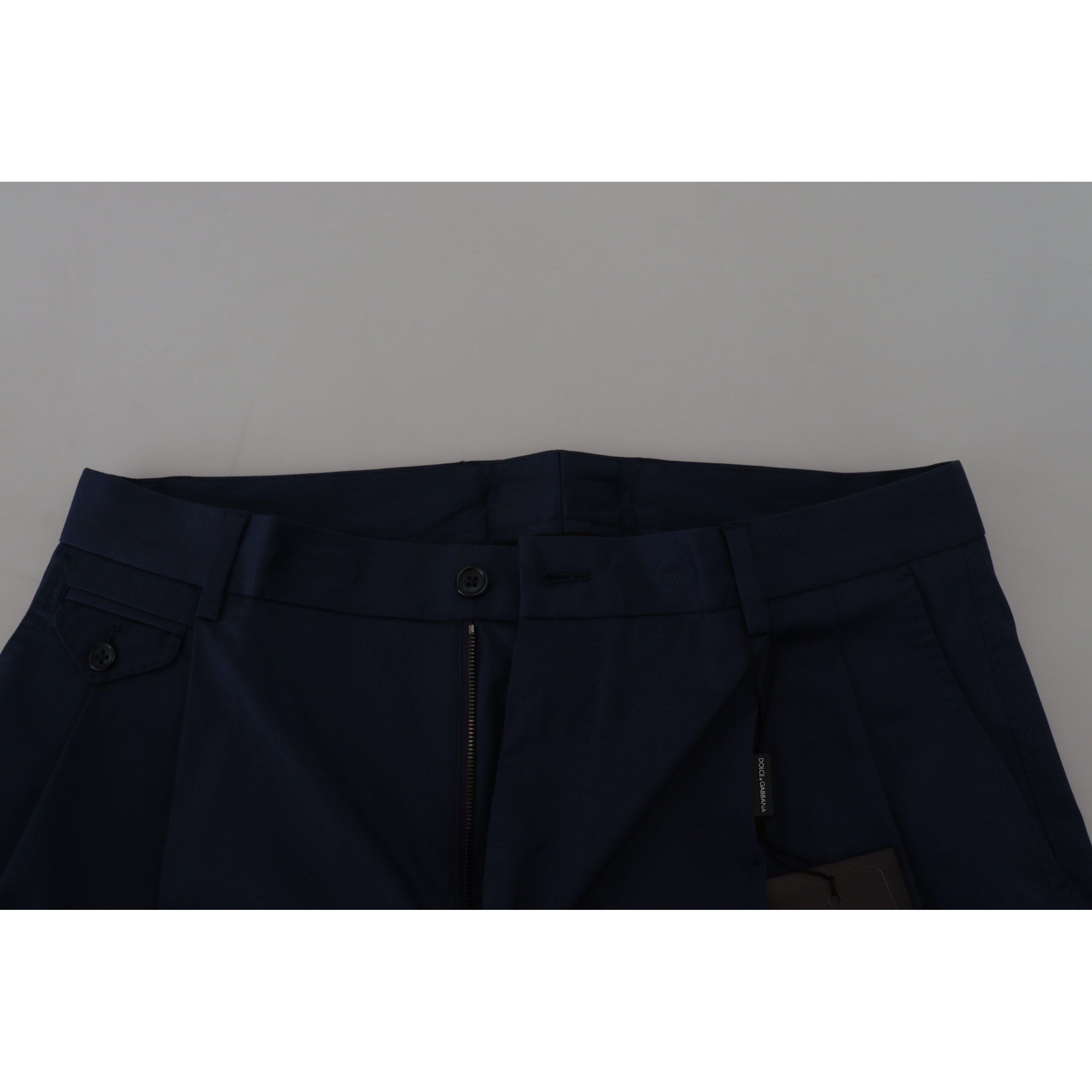 Dolce & Gabbana Blue Cotton Chino Shorts – Regular Fit