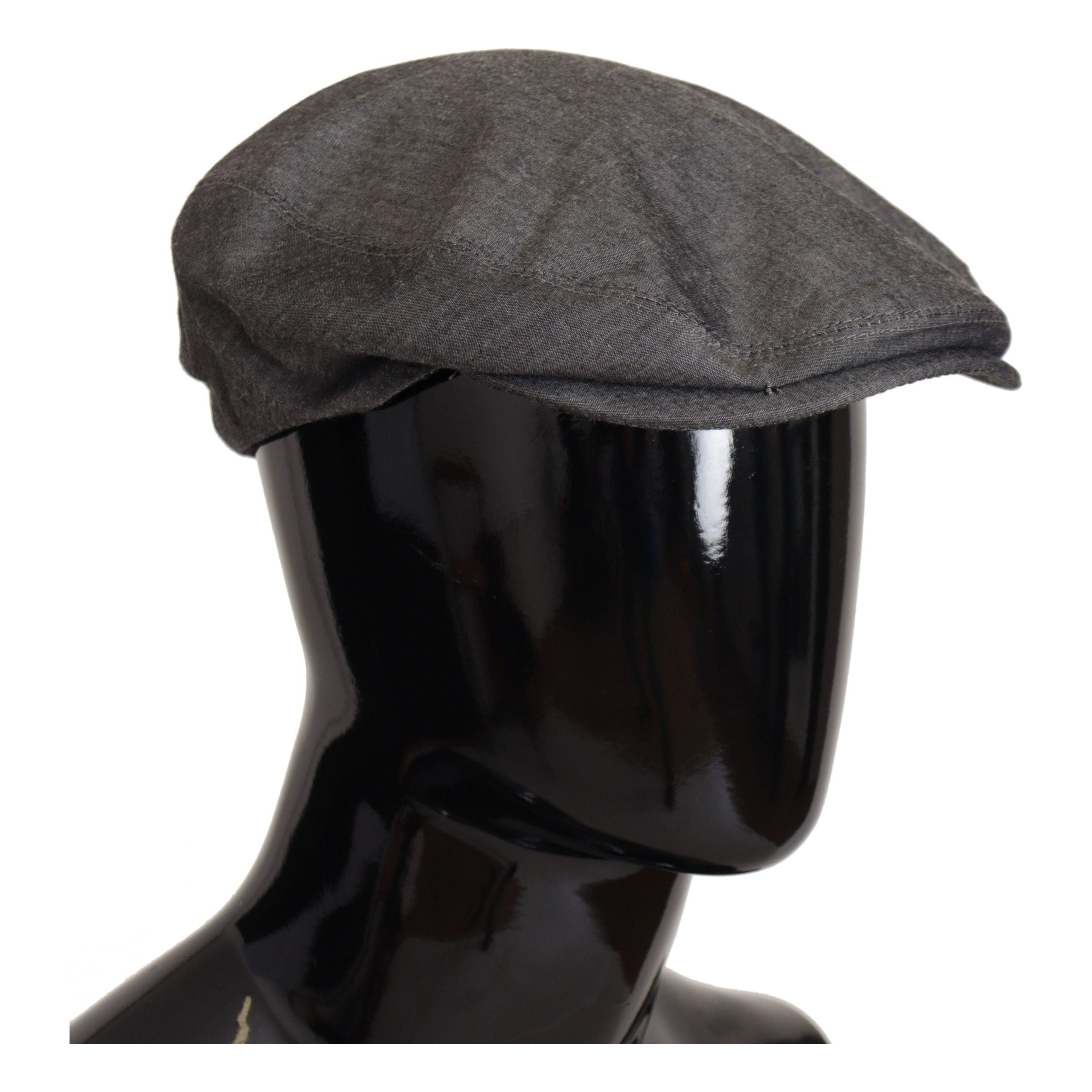 Dolce & Gabbana Gray Cotton Newsboy Hat for Sophisticated Style