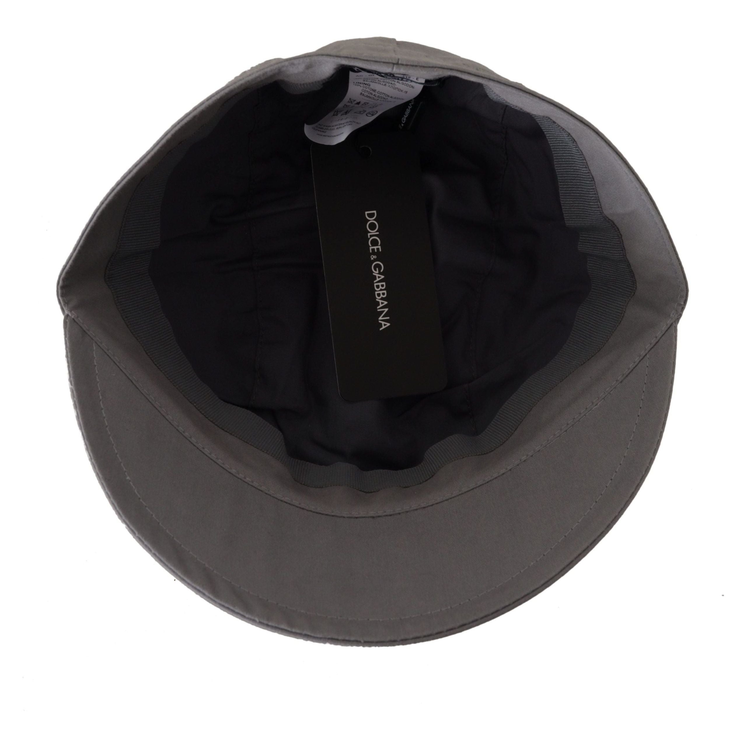 Dolce & Gabbana Gray Cotton Newsboy Cap Classic Accessory