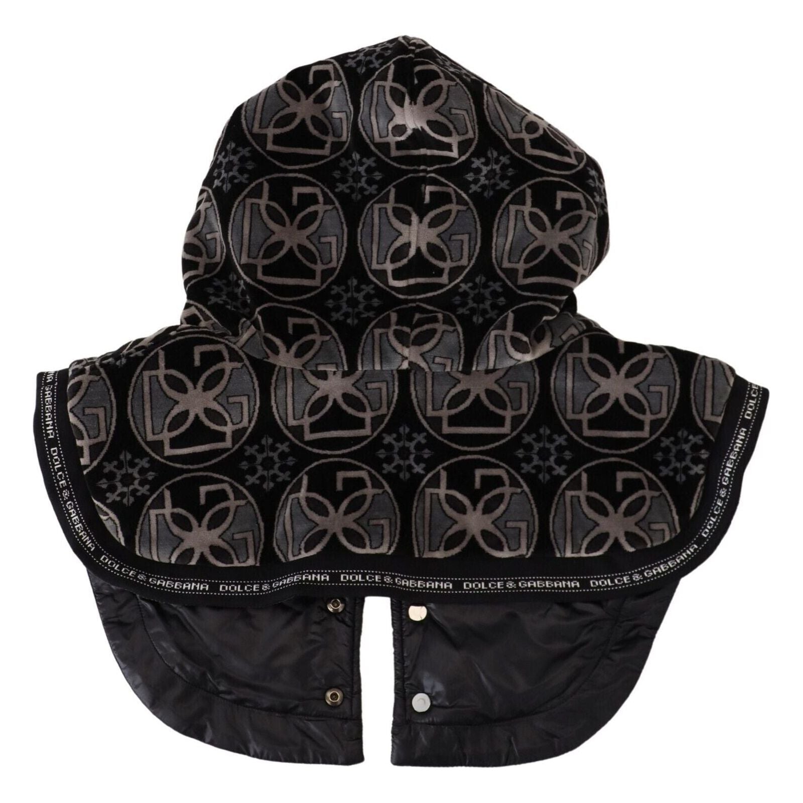 Dolce & Gabbana Black Cotton Blend Head Wrap Hat