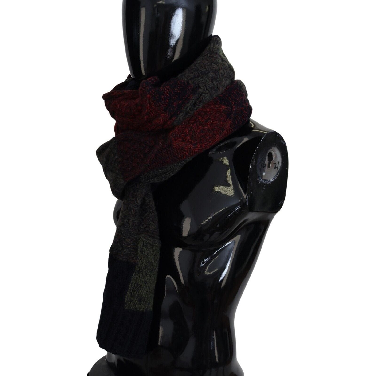 Dolce & Gabbana Black Wool-Cashmere Scarf for Sophistication