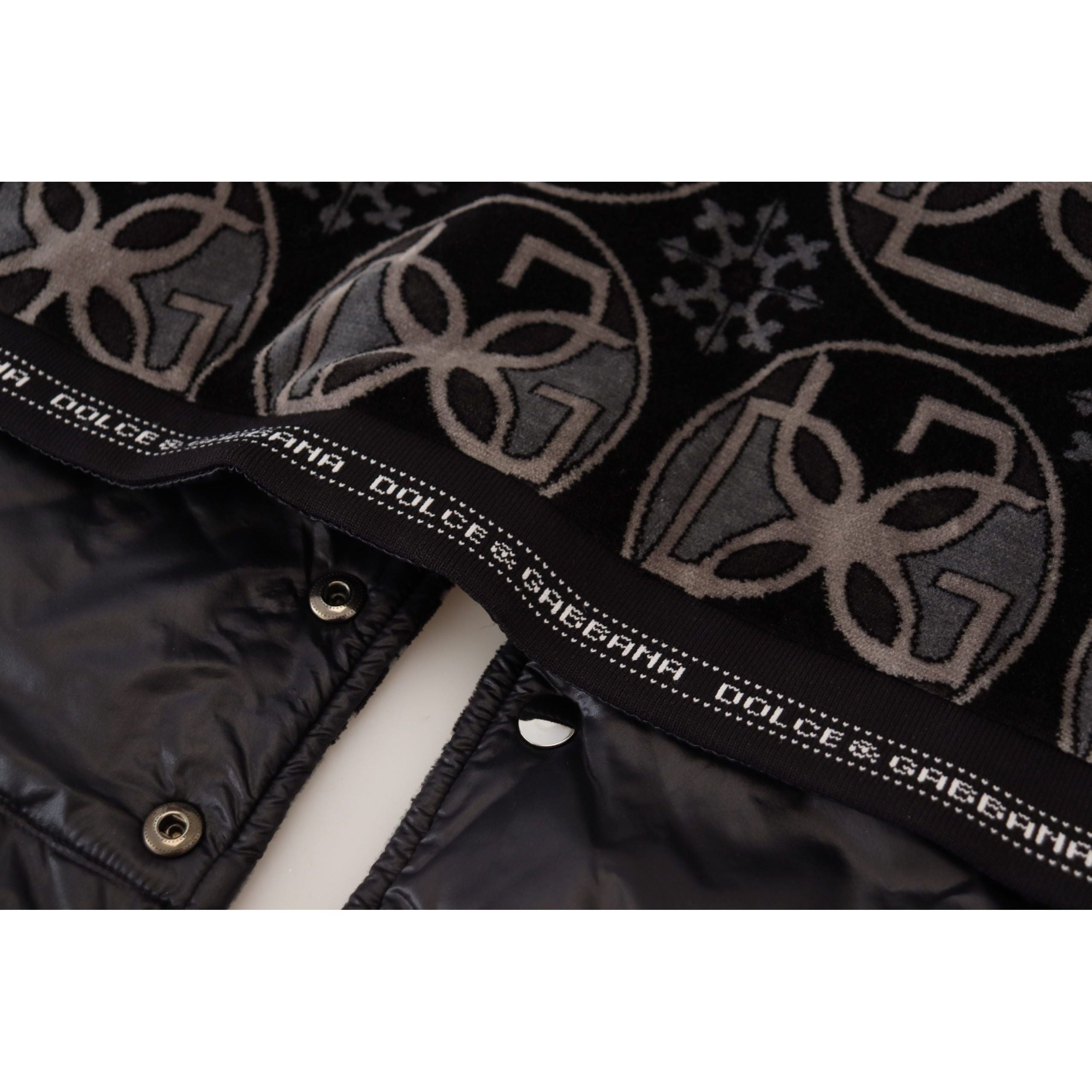 Dolce & Gabbana Black Cotton Blend Head Wrap Hat