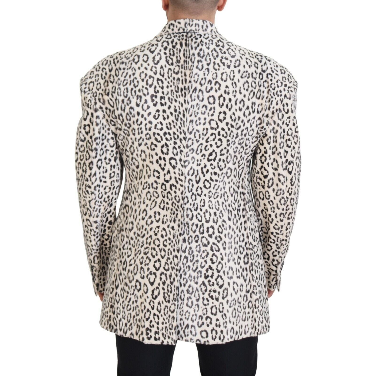 Dolce & Gabbana White Cotton Slim-Fit Blazer for Sophisticated Style