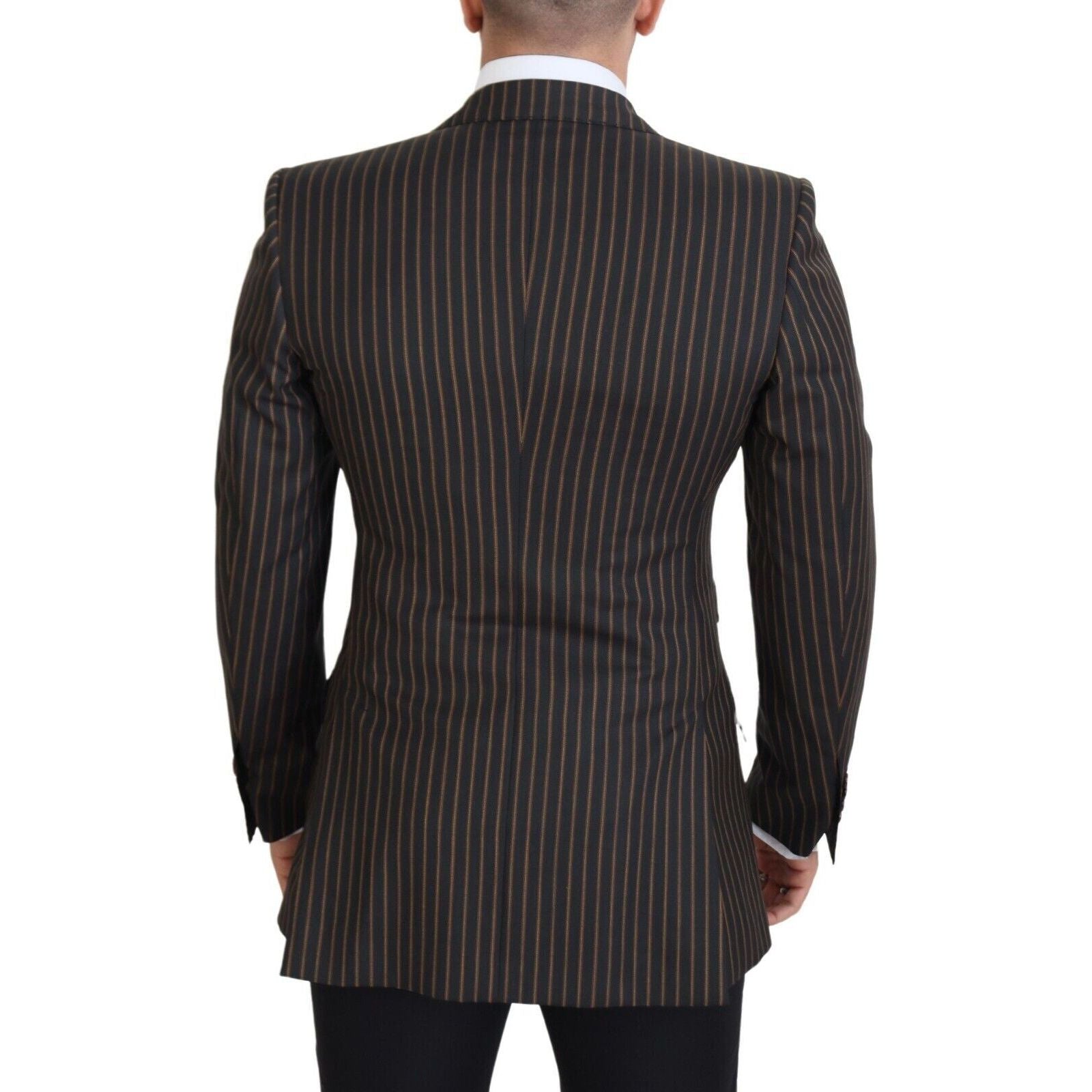 Dolce & Gabbana Black Wool Blend Slim Blazer