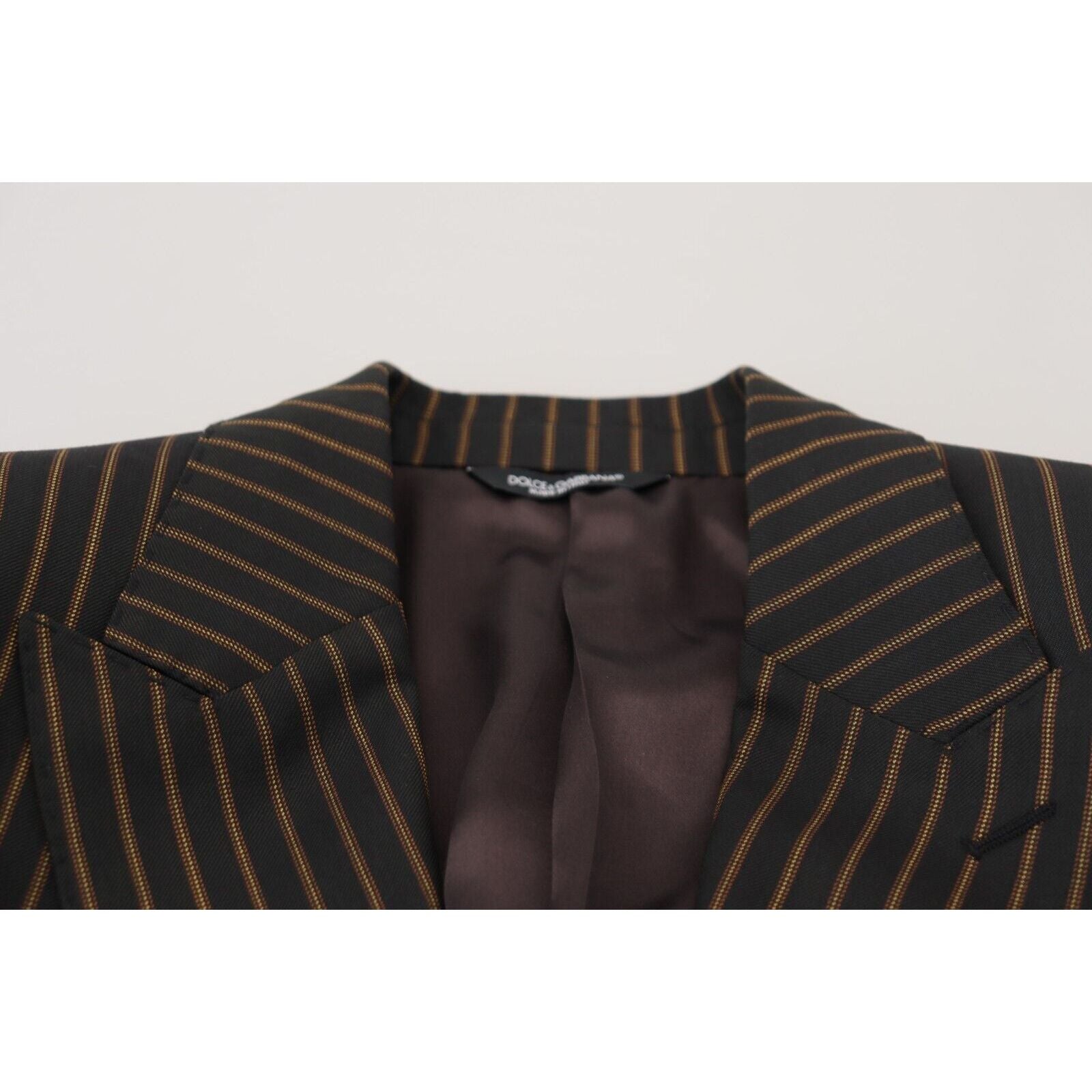 Dolce & Gabbana Black Wool Blend Slim Blazer