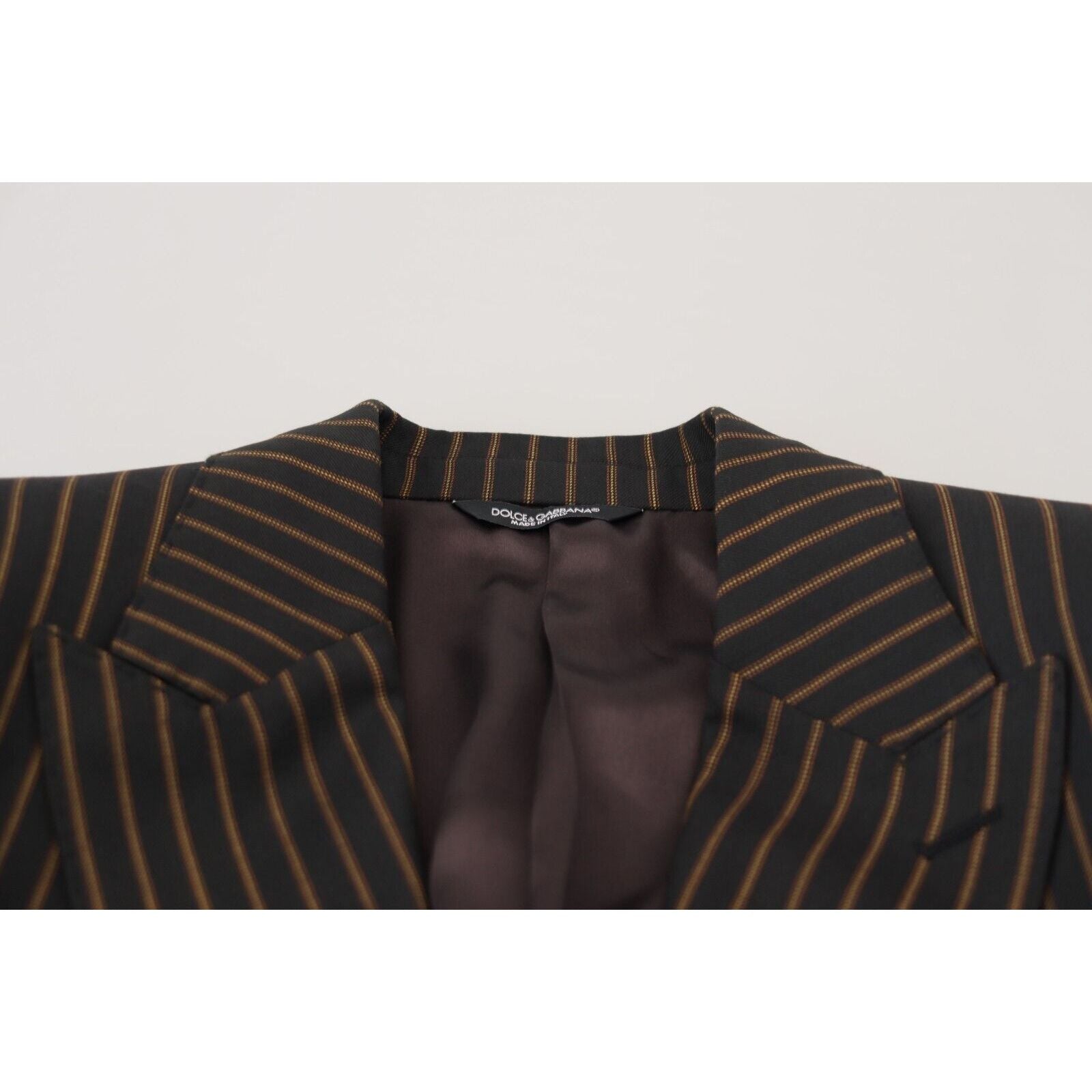 Dolce & Gabbana Black Wool Blend Slim Blazer