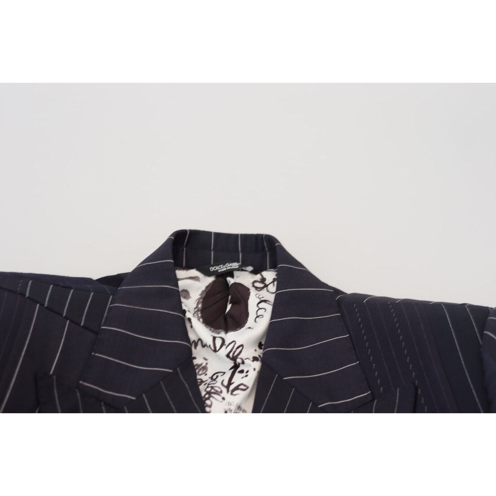 Dolce & Gabbana Navy Blue Wool Double Breasted Blazer