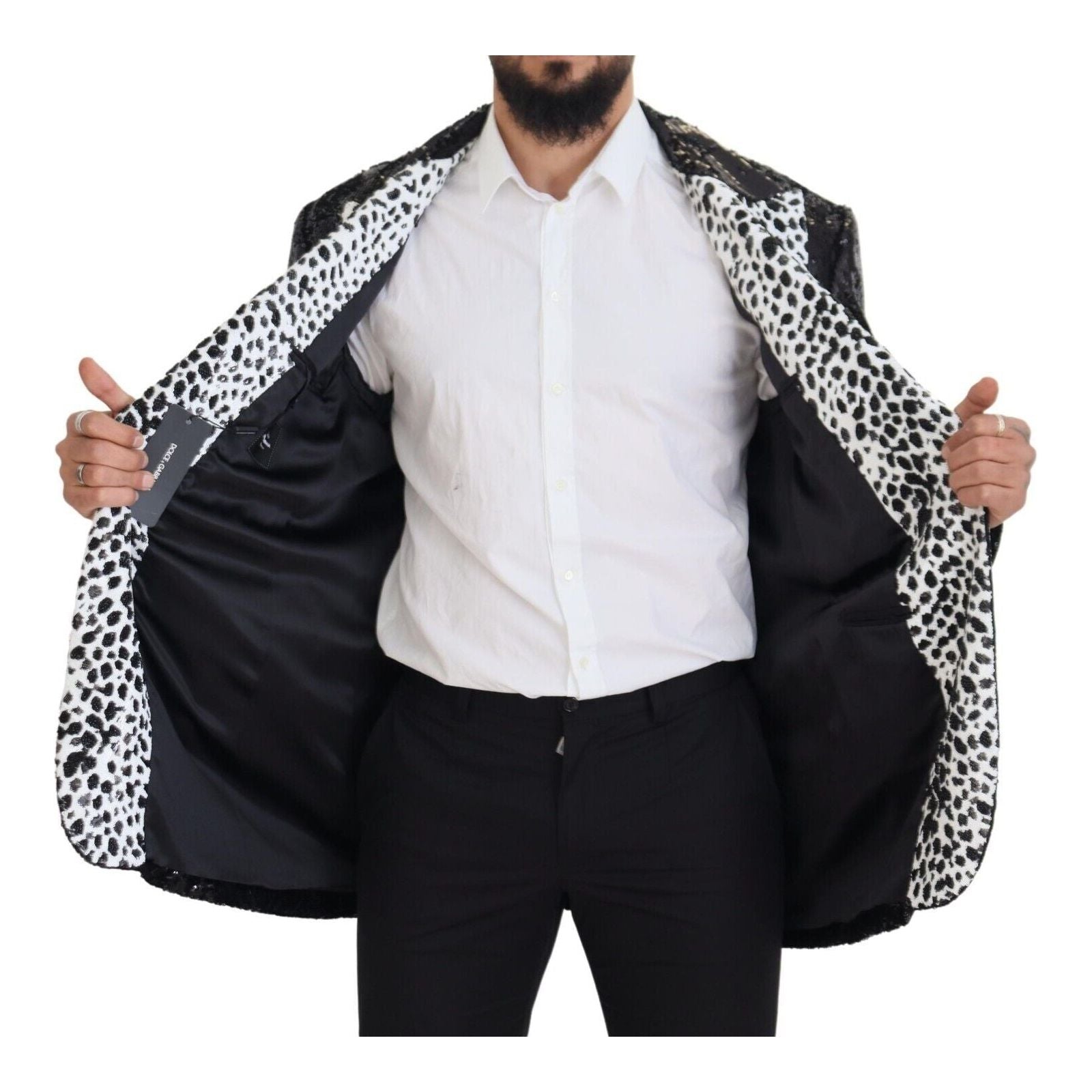 Dolce & Gabbana Black Wool Single Breasted Blazer