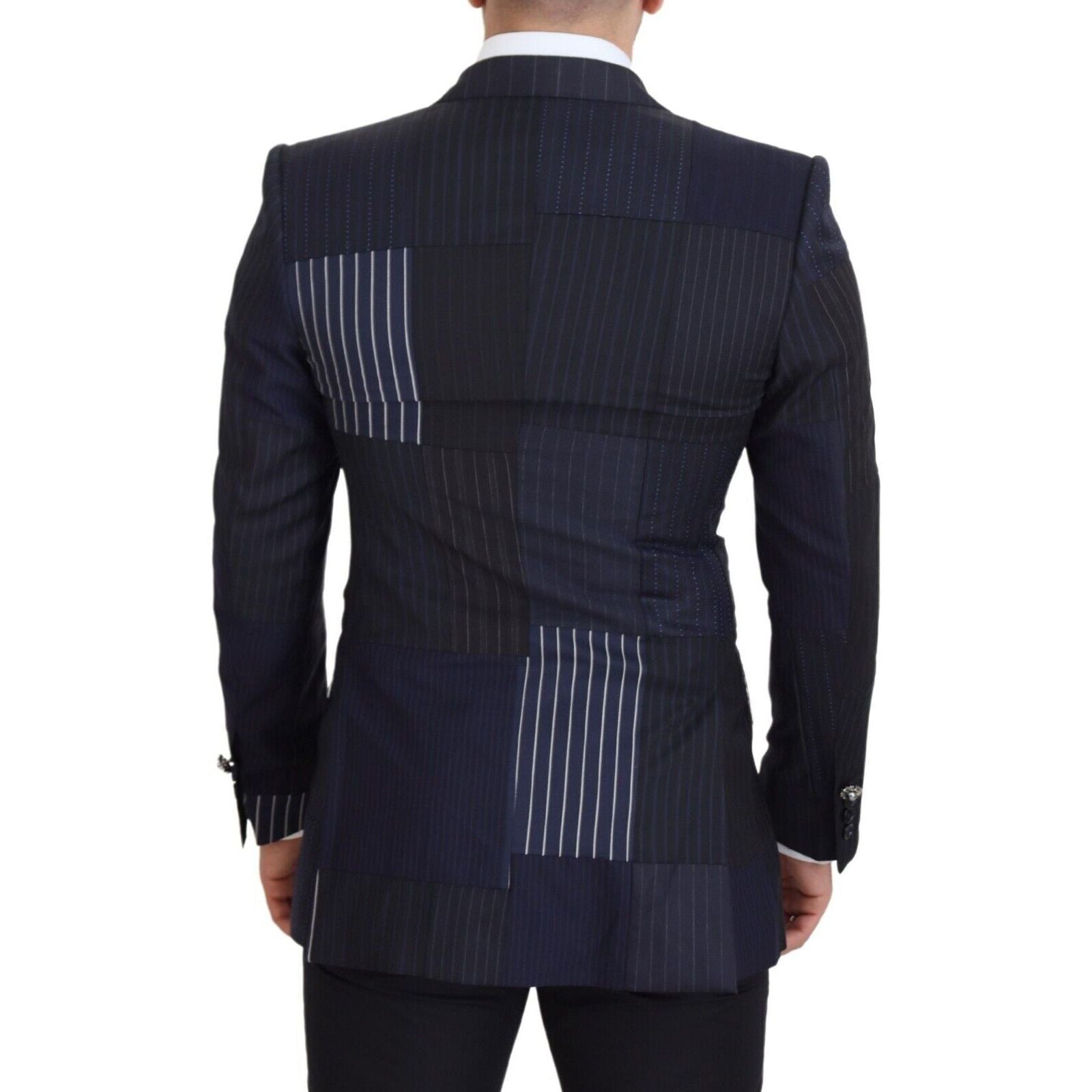 Dolce & Gabbana Navy Wool Double Breasted Blazer