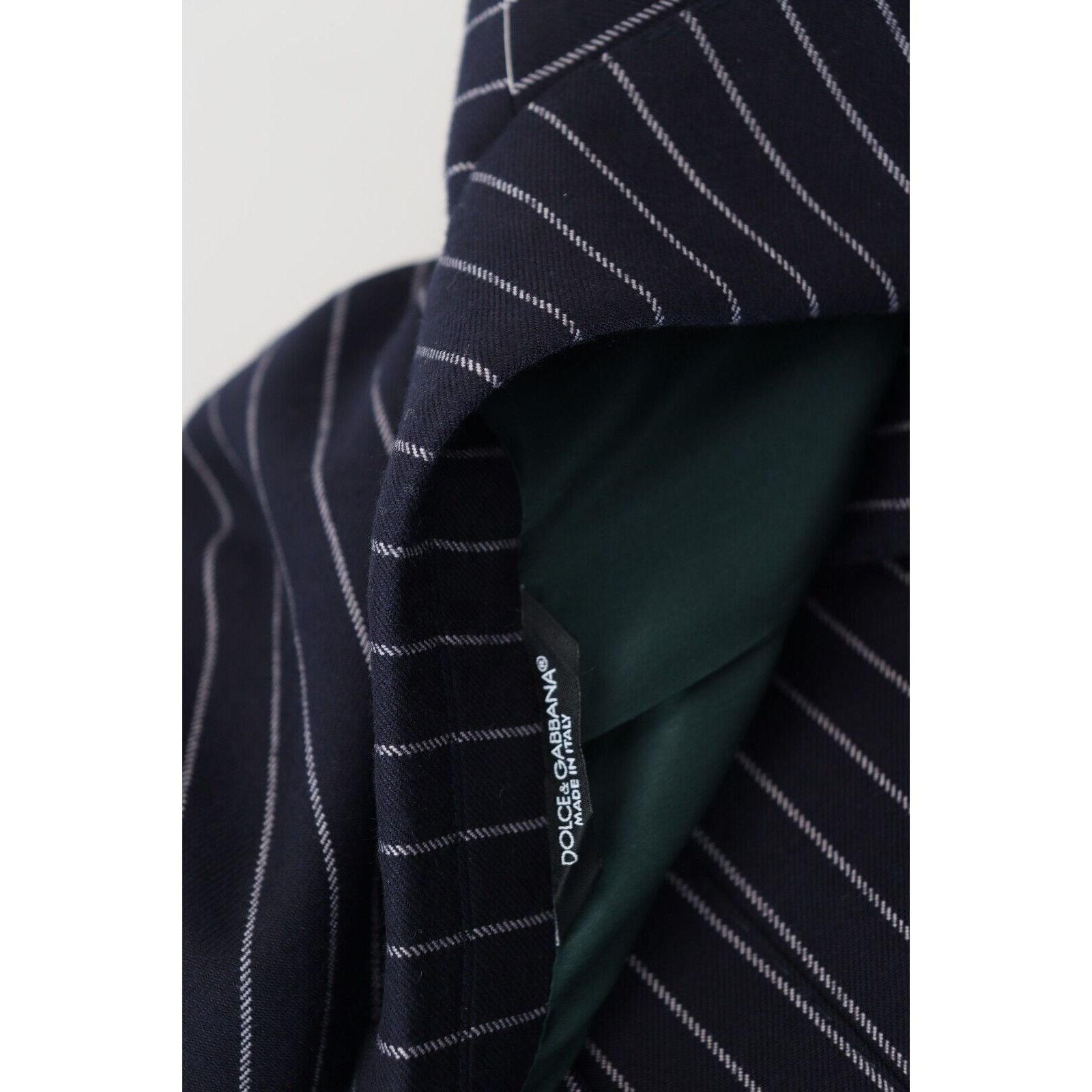 Dolce & Gabbana Navy Wool Slim Fit Blazer