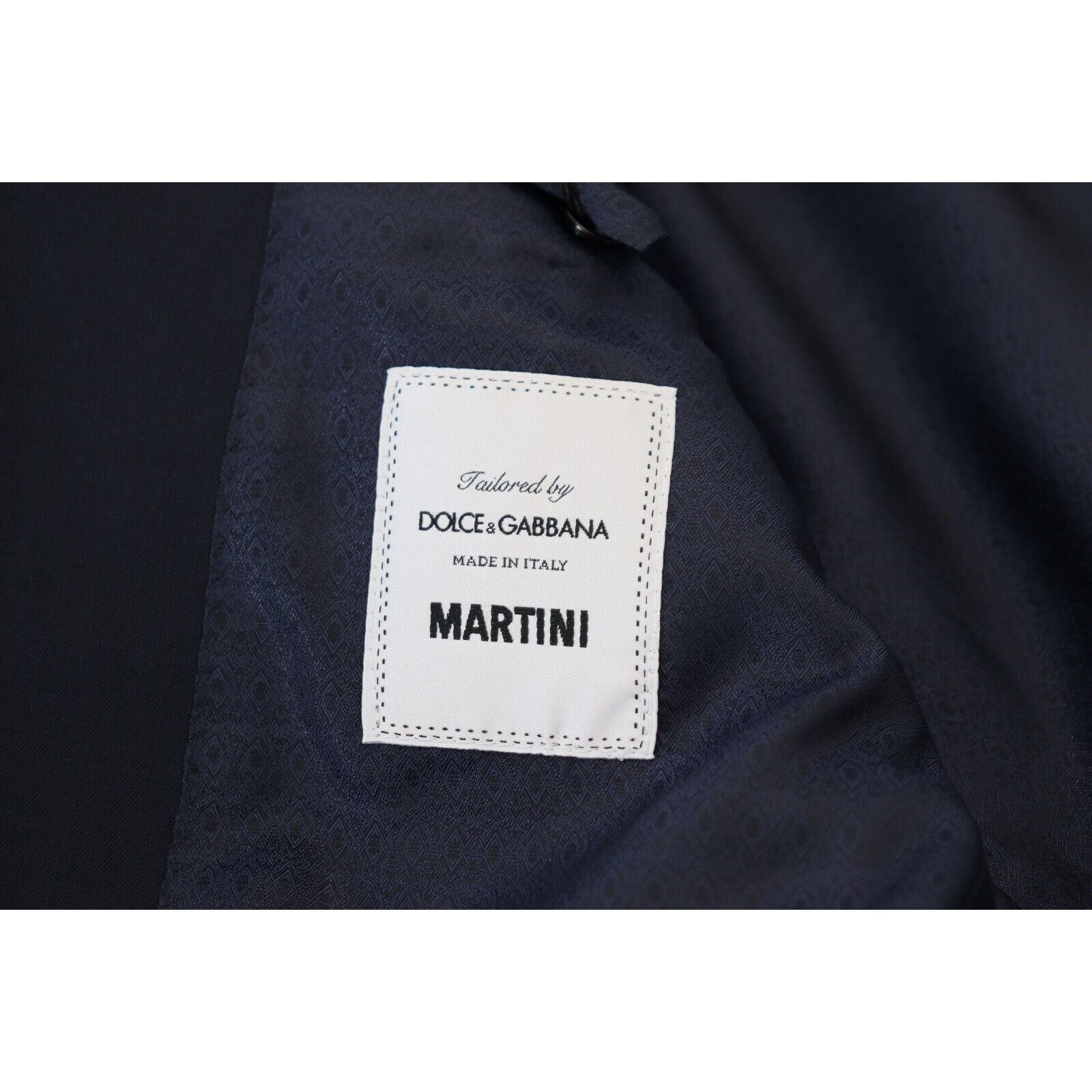 Dolce & Gabbana Dark Blue Wool Slim Fit Blazer