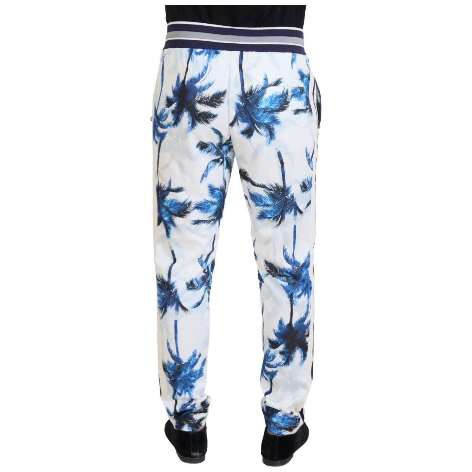 Dolce & Gabbana Chic White Cotton MainLine Trousers Elegance