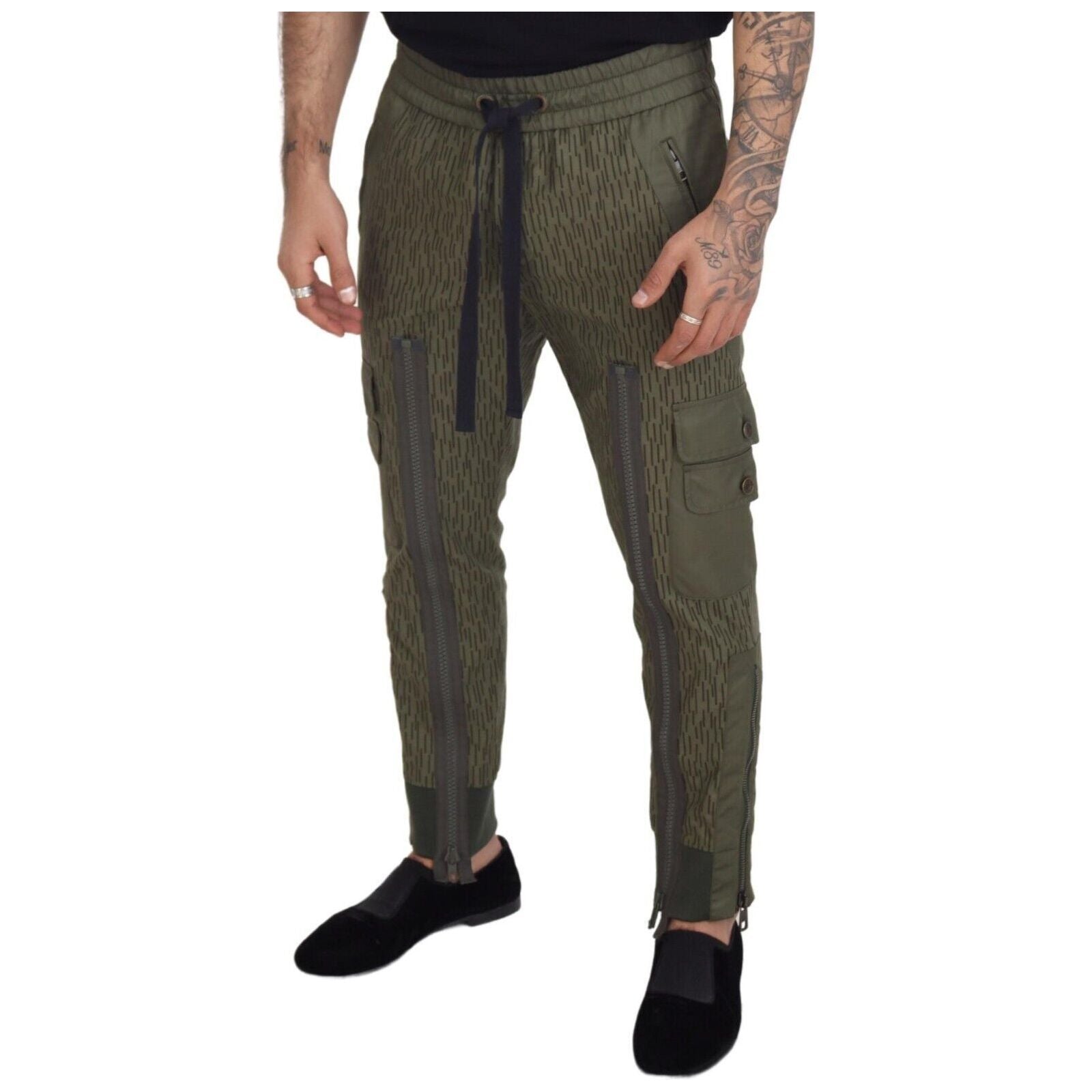Dolce & Gabbana Elegant Green Cotton Blend Pants Collection