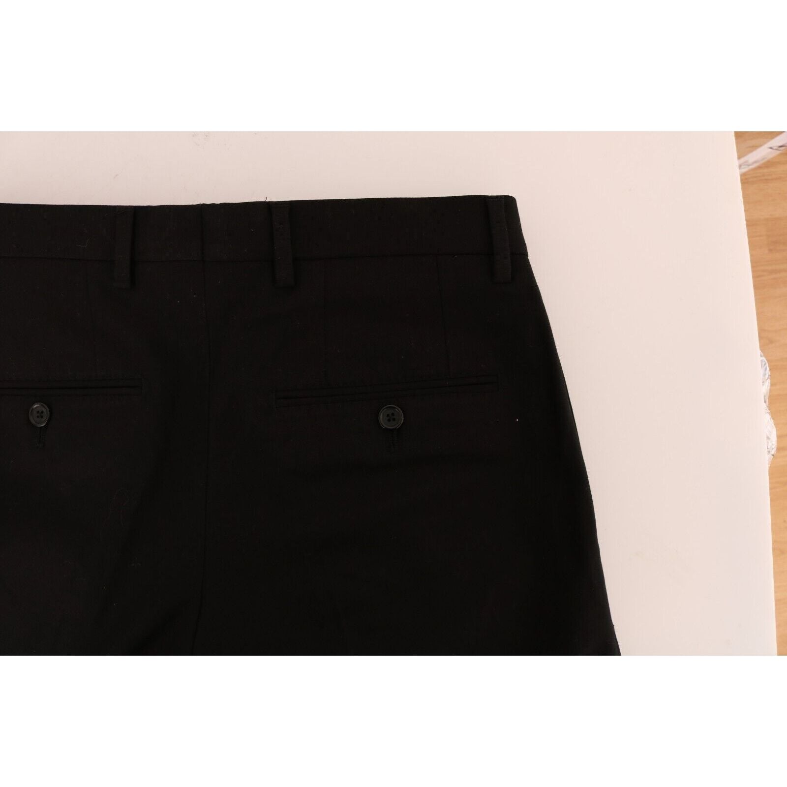 Dolce & Gabbana Black Cotton Stretch Pants for Luxe Style