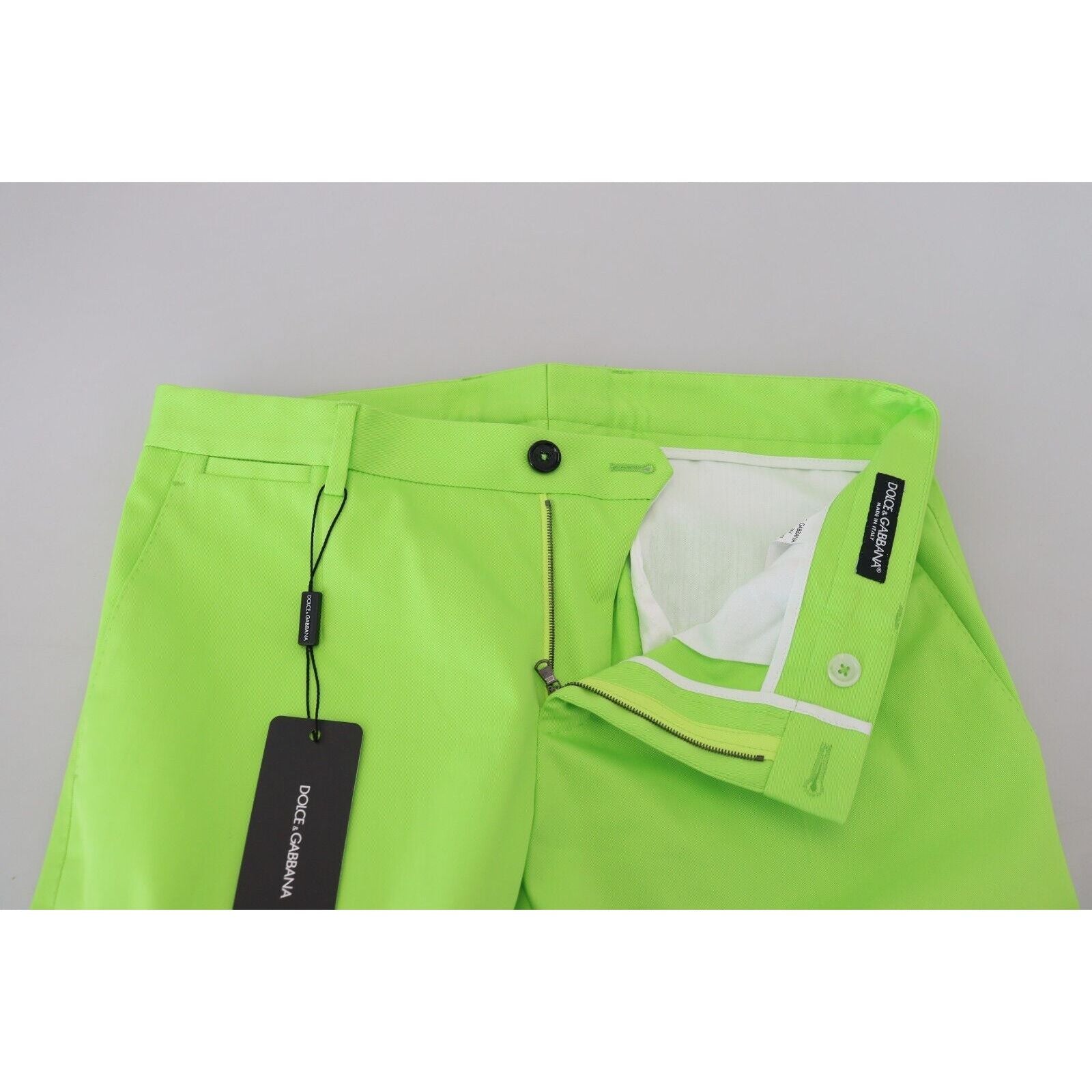 Dolce & Gabbana Light Green Cotton Chinos