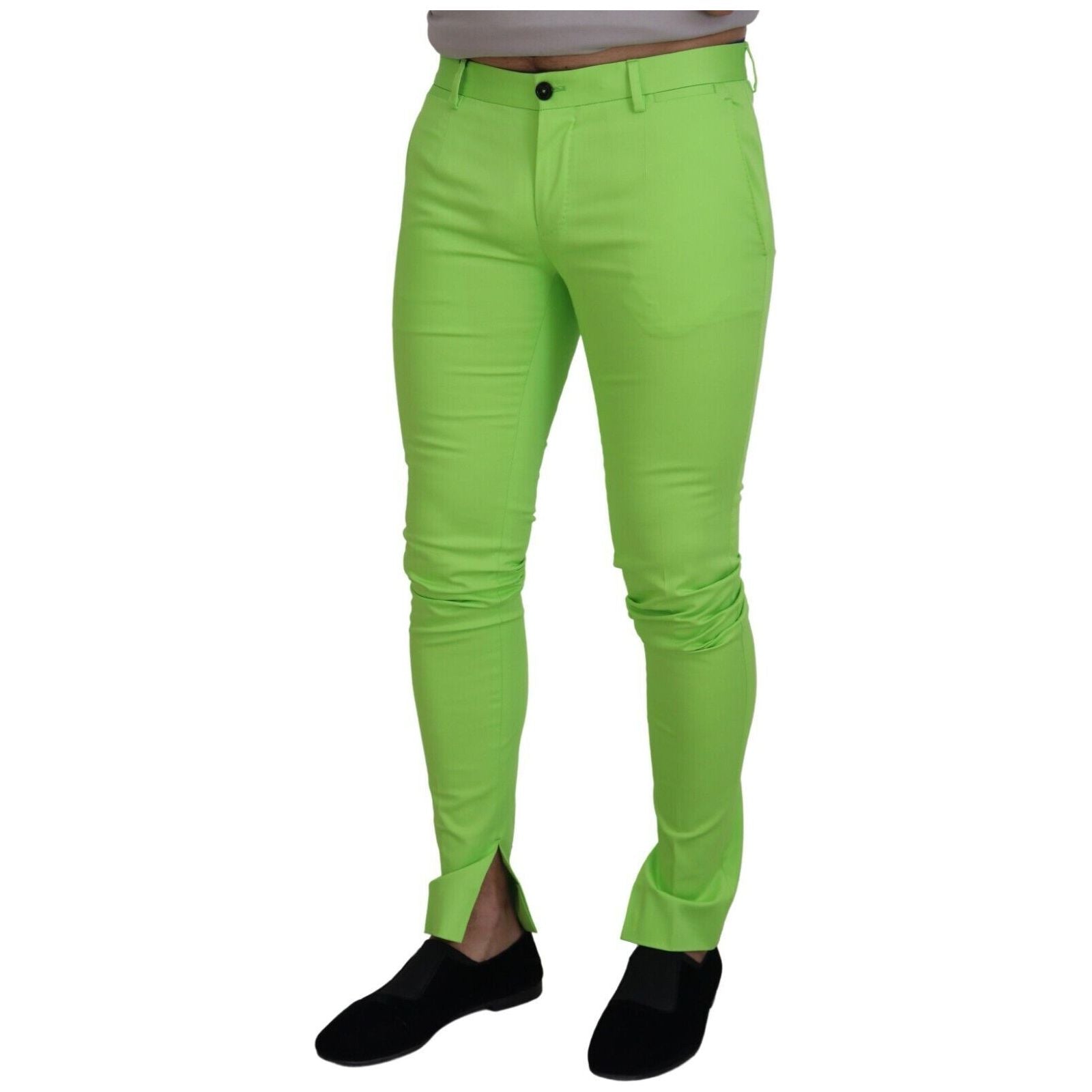 Dolce & Gabbana Light Green Cotton Chinos