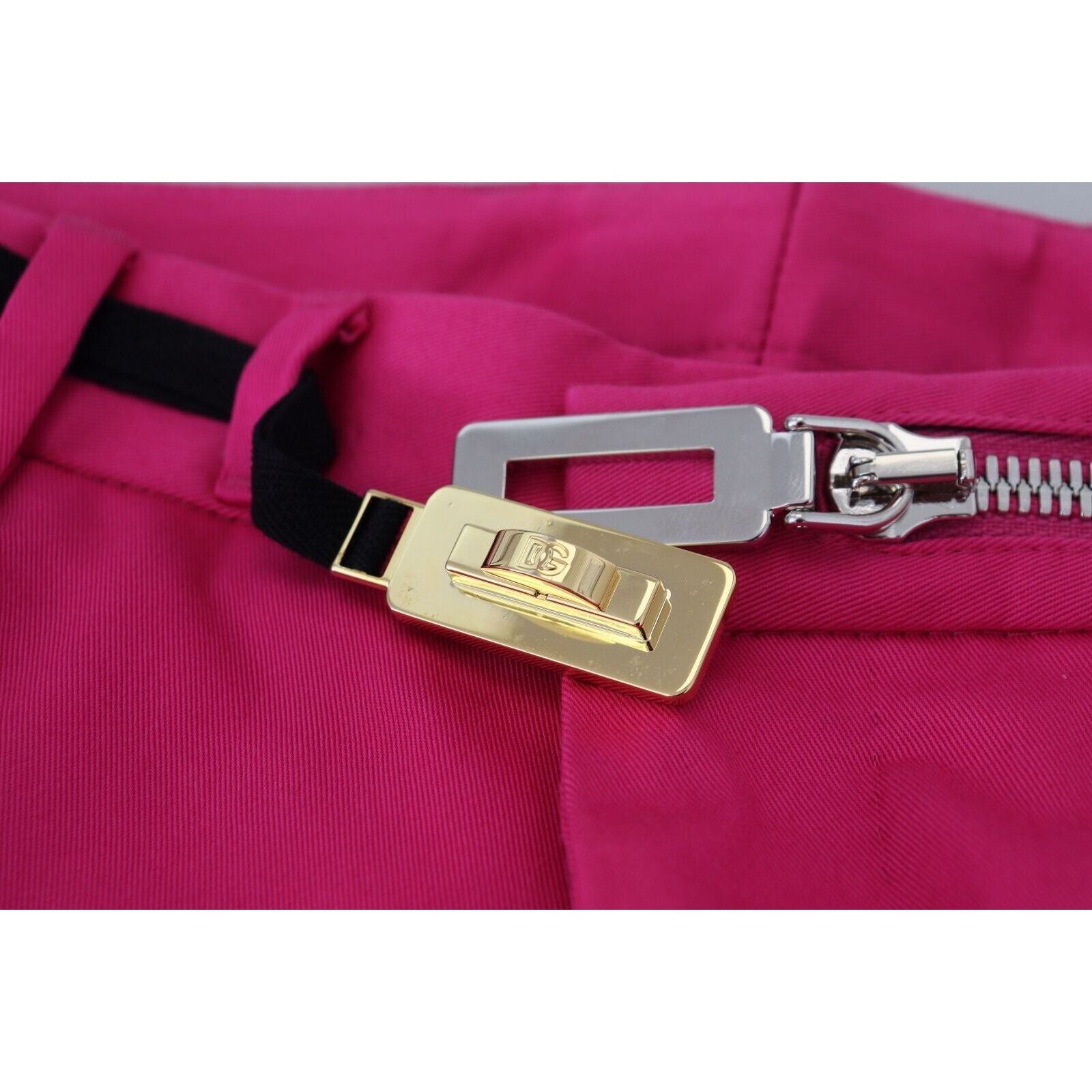 Dolce & Gabbana Chic Pink Cotton Blend Trousers - Luxury Style