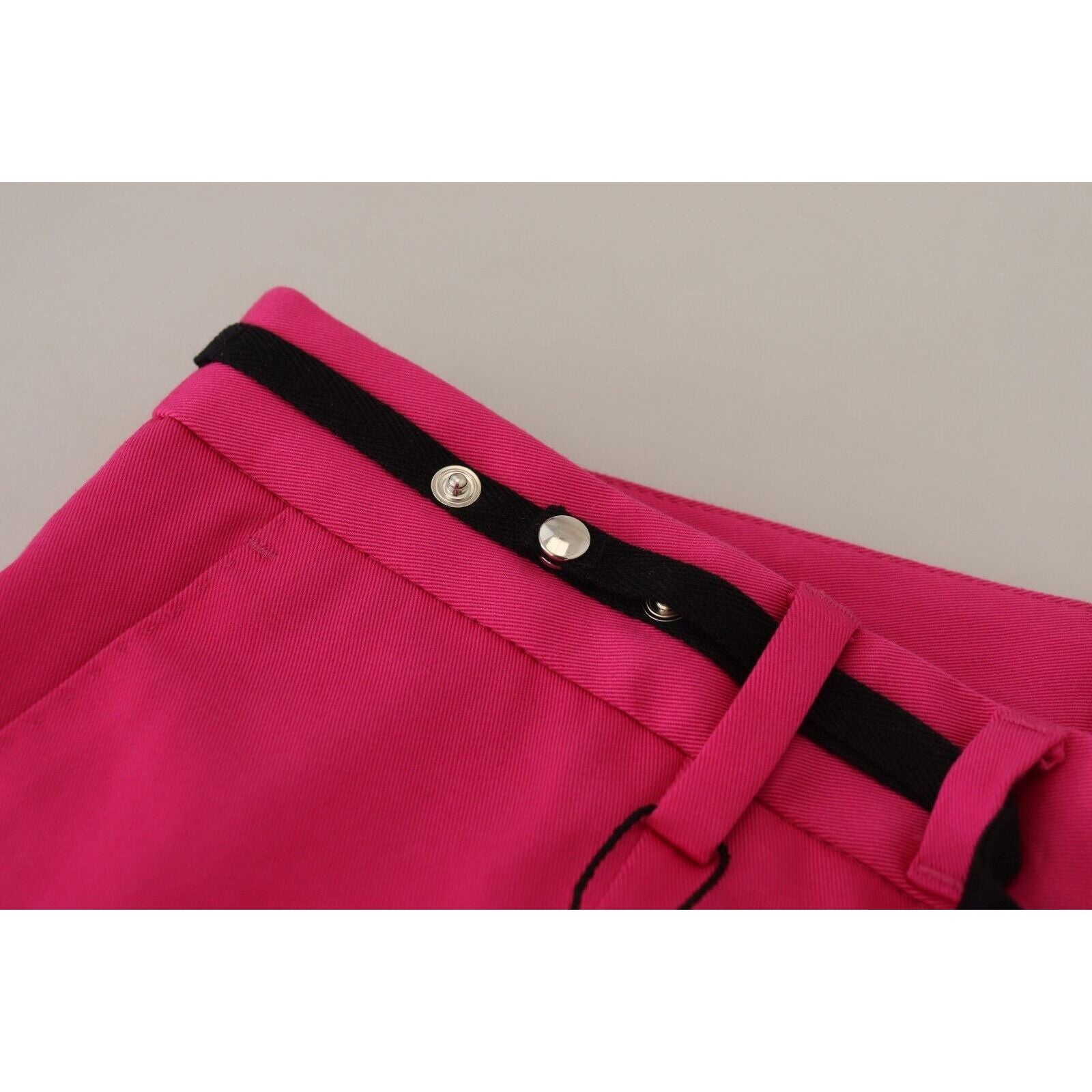 Dolce & Gabbana Chic Pink Cotton Blend Trousers - Luxury Style