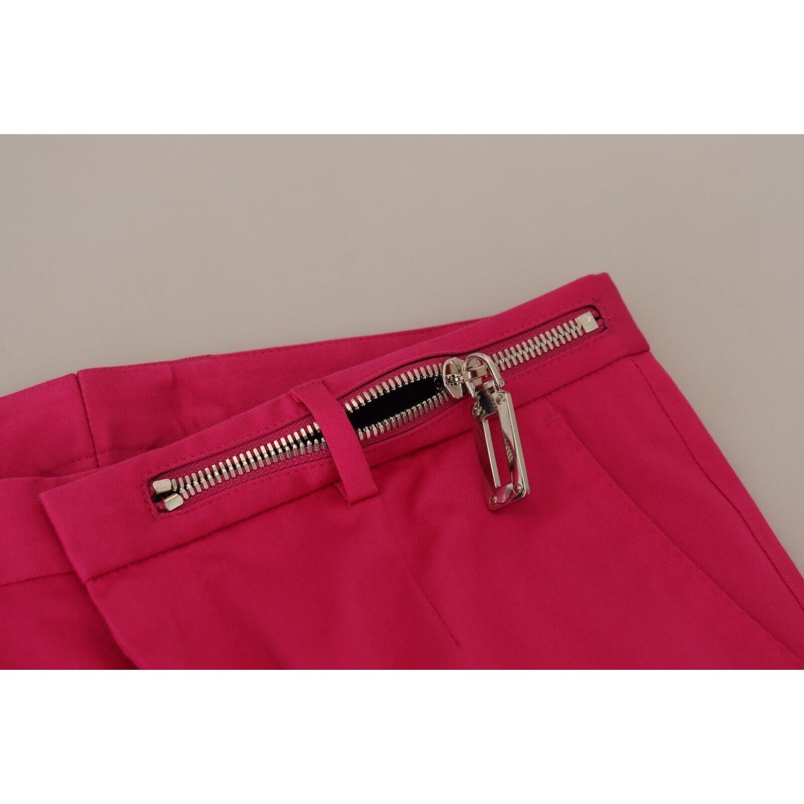 Dolce & Gabbana Chic Pink Cotton Blend Trousers - Luxury Style