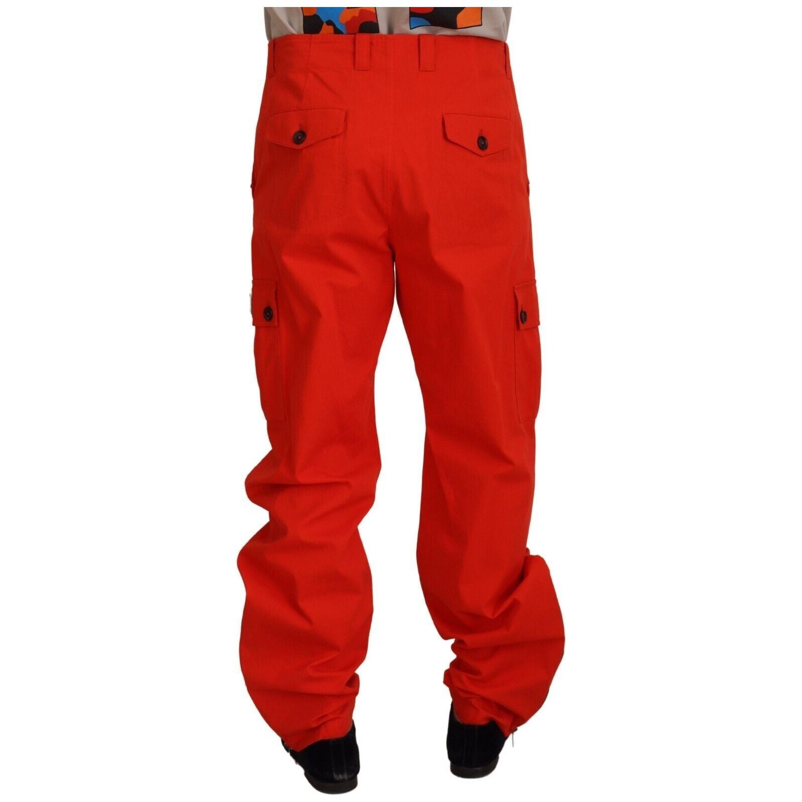 Dolce & Gabbana Elegant Red Cotton Blend Trousers