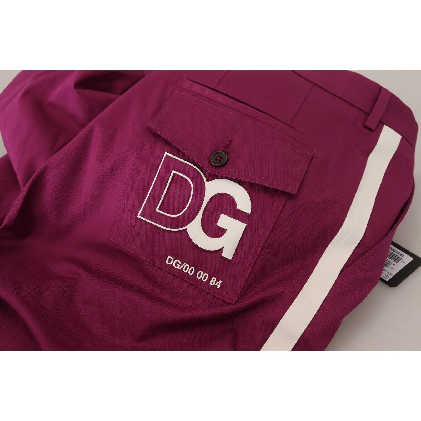 Dolce & Gabbana Magenta Cotton Stretch Pants