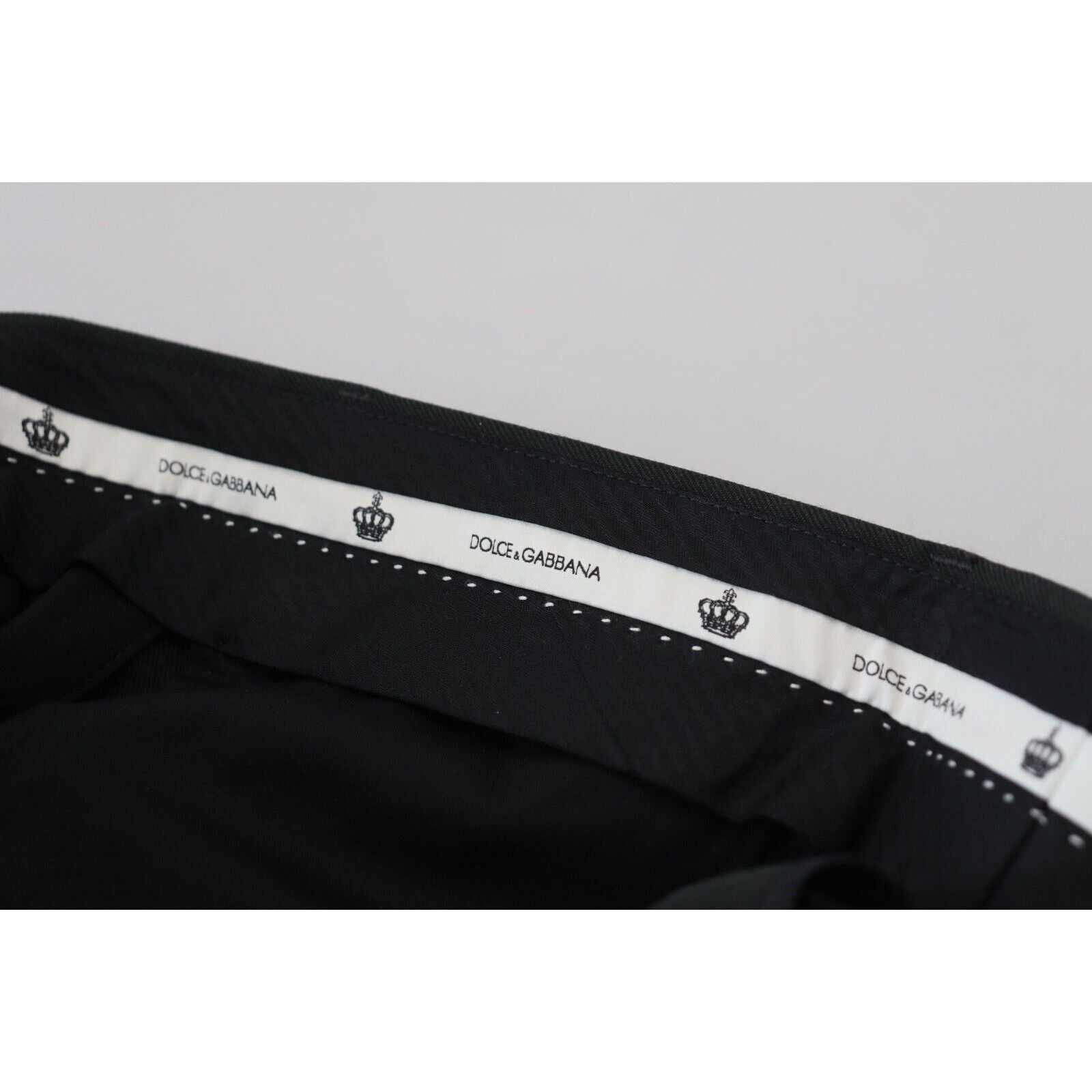 Dolce & Gabbana Black Wool Tailored Trousers for Sophistication