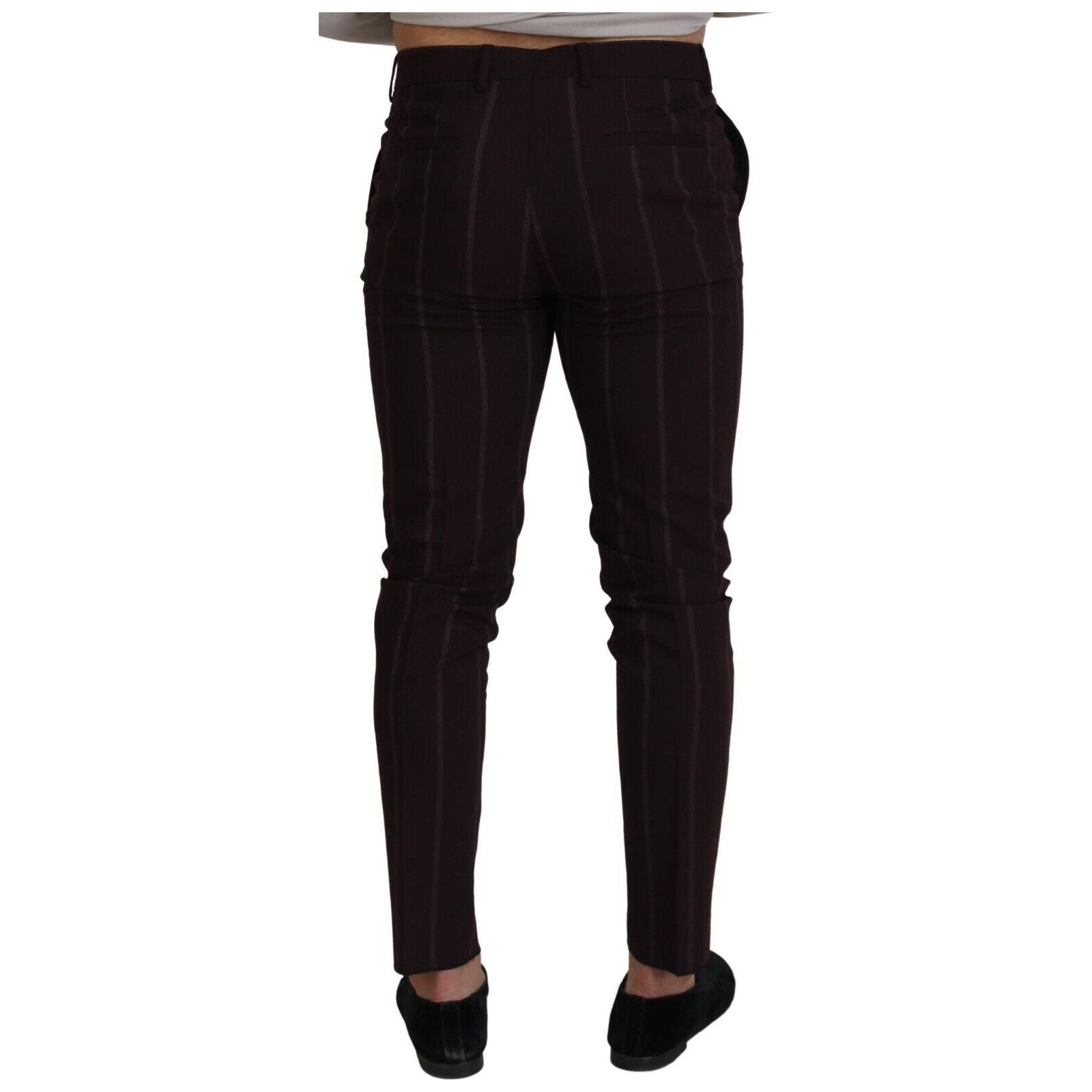 Dolce & Gabbana Brown Wool Blend Trousers for Sophistication