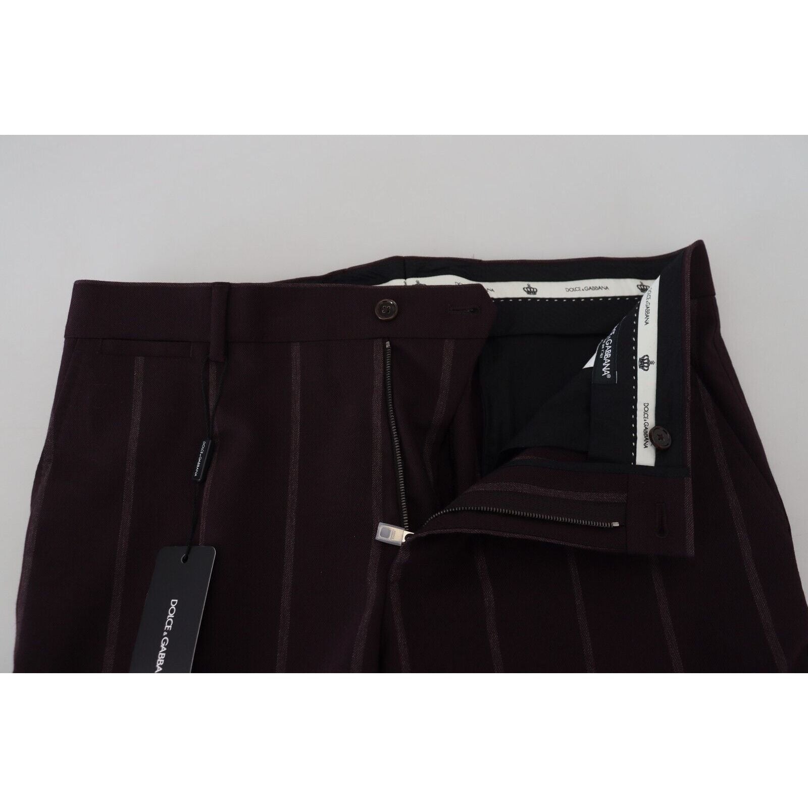 Dolce & Gabbana Brown Wool Blend Trousers for Sophistication