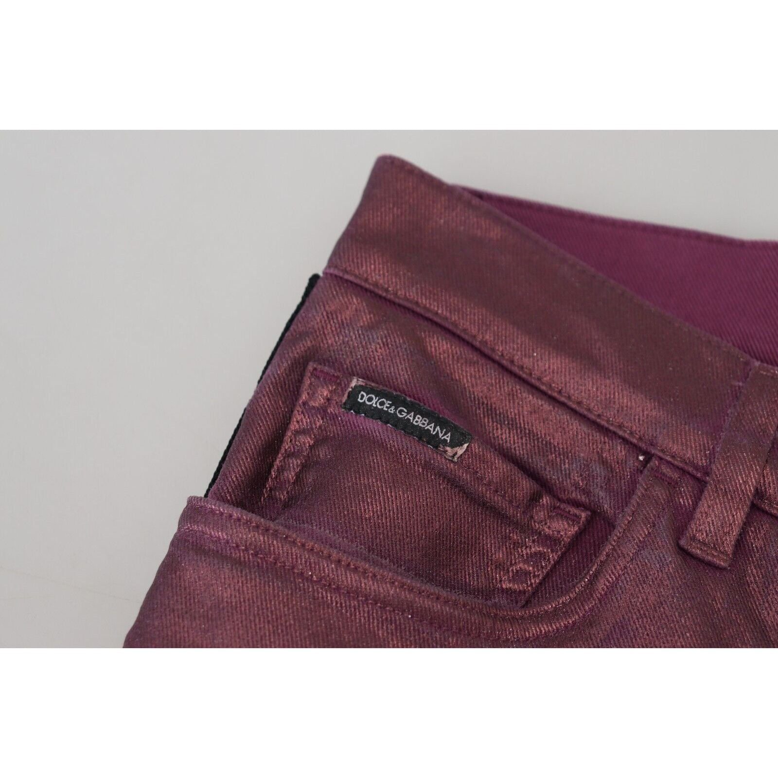 Dolce & Gabbana Magenta Cotton Trousers for Sophistication